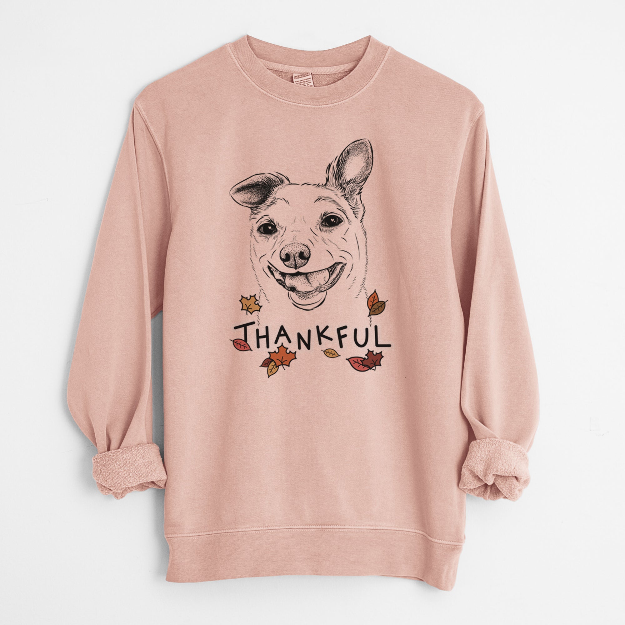 Thankful Mortimer the Mixed Breed - Unisex Pigment Dyed Crew Sweatshirt