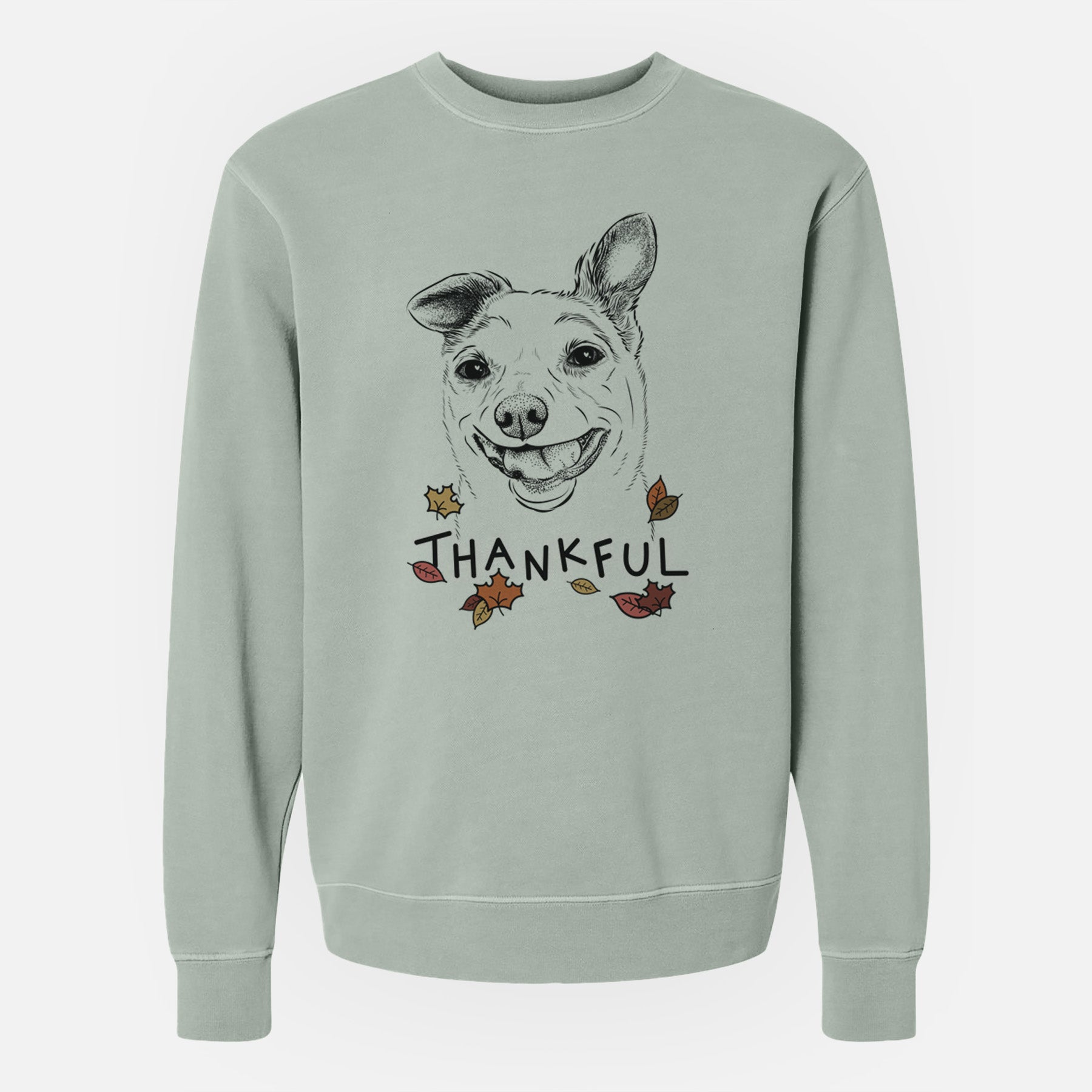 Thankful Mortimer the Mixed Breed - Unisex Pigment Dyed Crew Sweatshirt