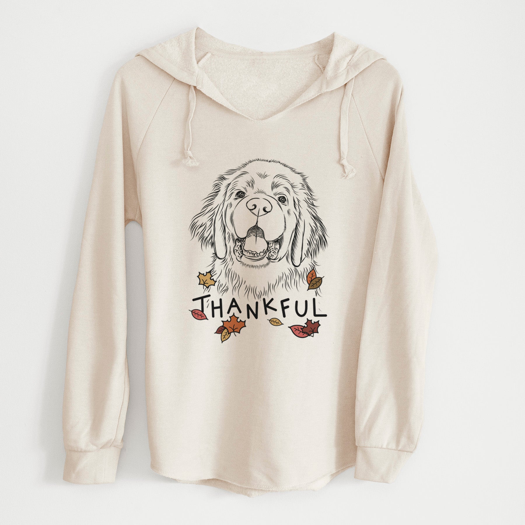 Thankful Mozart the Newfoundland - Cali Wave Hooded Sweatshirt