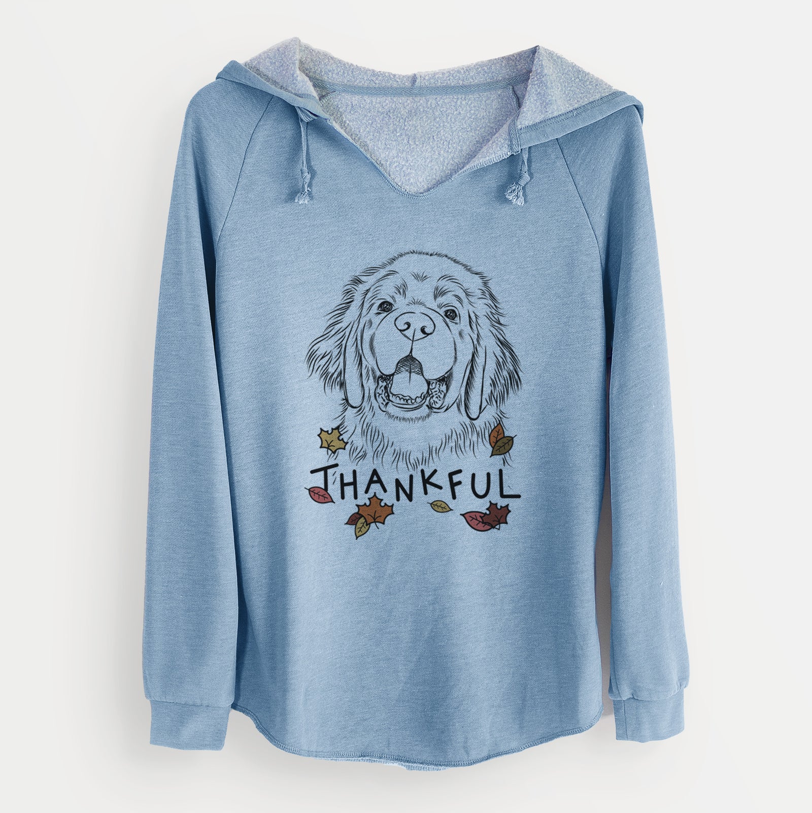 Thankful Mozart the Newfoundland - Cali Wave Hooded Sweatshirt