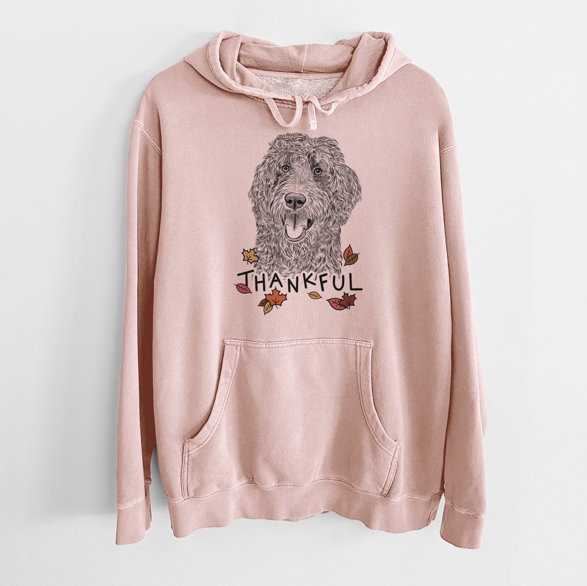 Thankful Murr Dog the Labradoodle - Unisex Pigment Dyed Hoodie