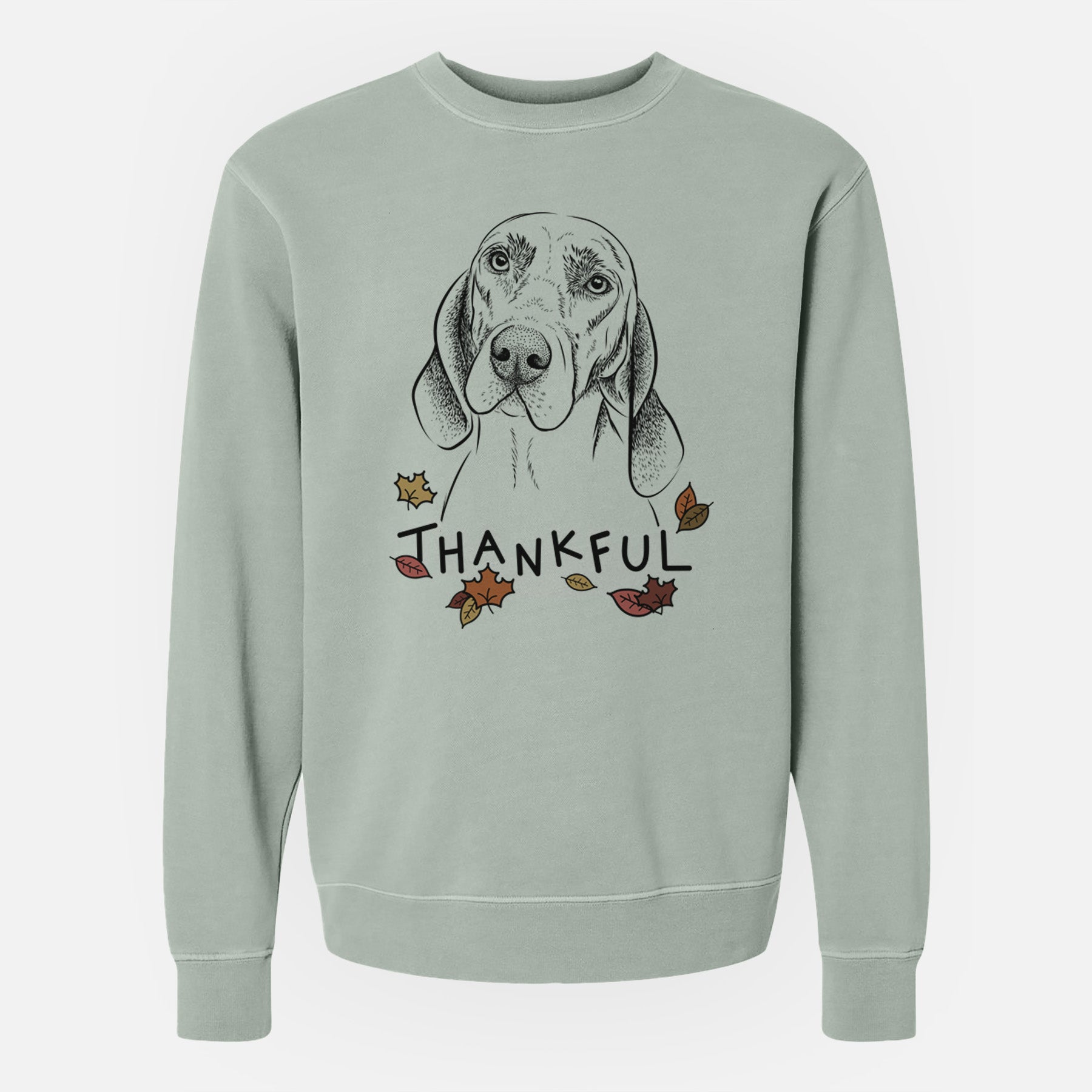 Thankful Norman the Plott Hound - Unisex Pigment Dyed Crew Sweatshirt