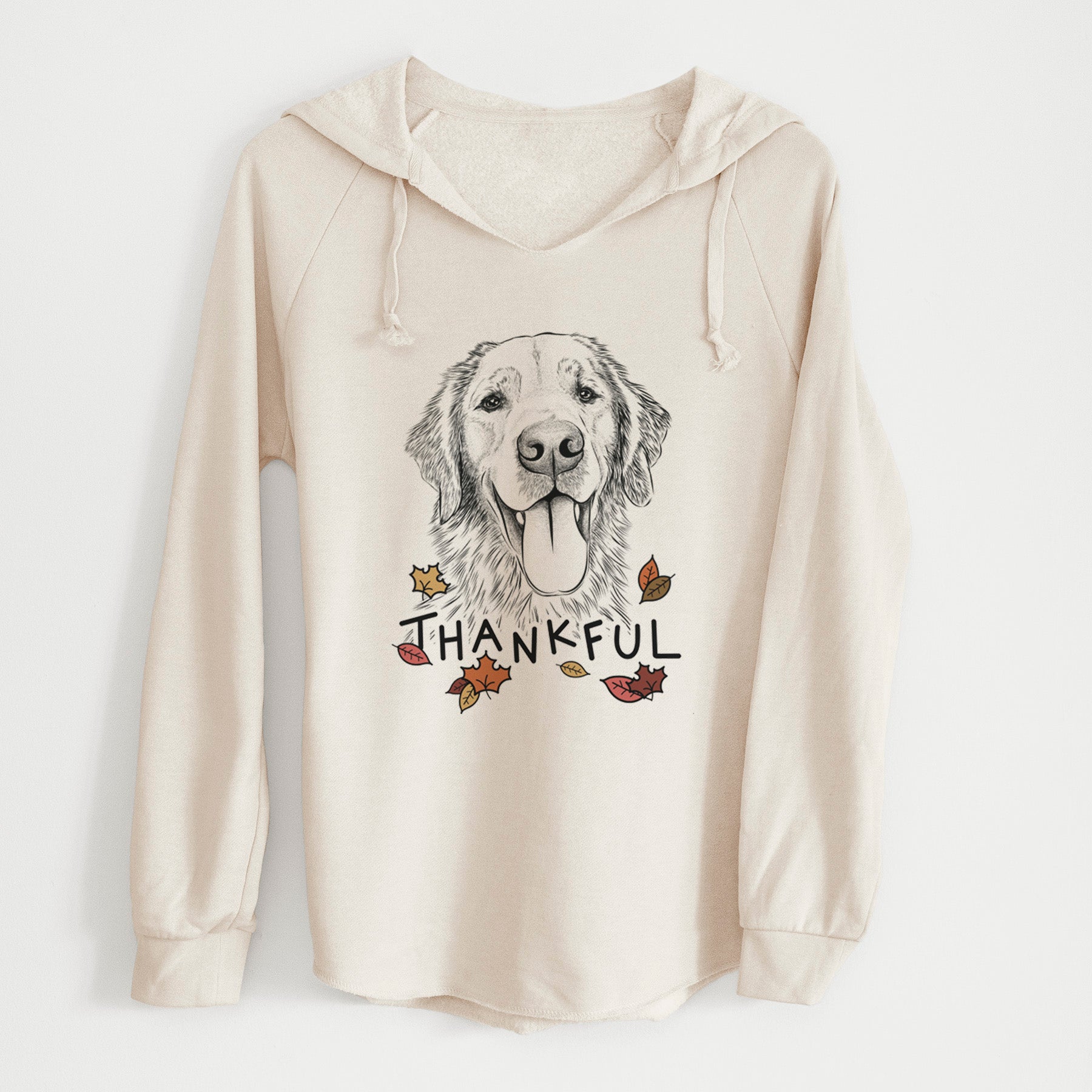 Thankful Oliver Tredup the Golden Retriever - Cali Wave Hooded Sweatshirt