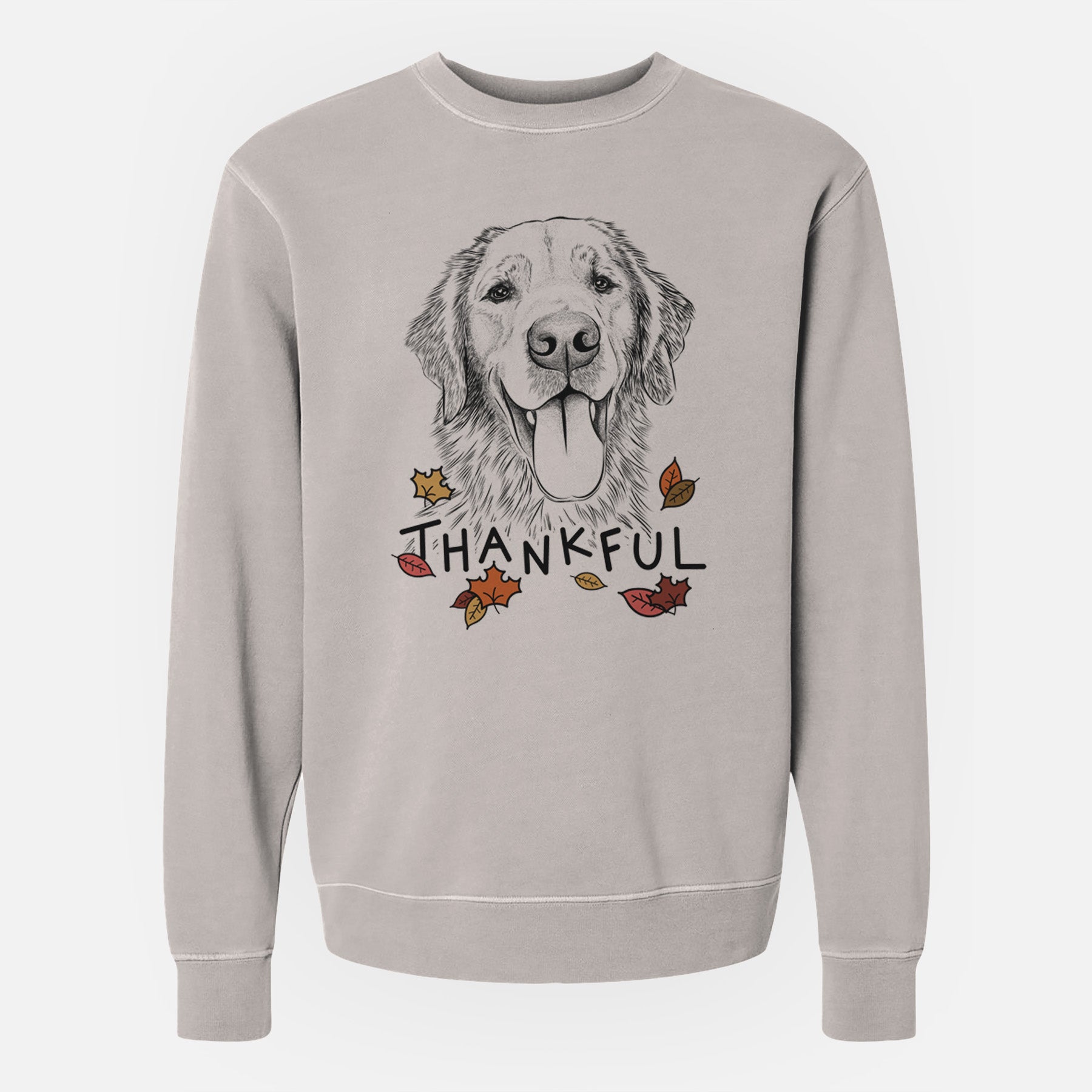 Thankful Oliver Tredup the Golden Retriever - Unisex Pigment Dyed Crew Sweatshirt