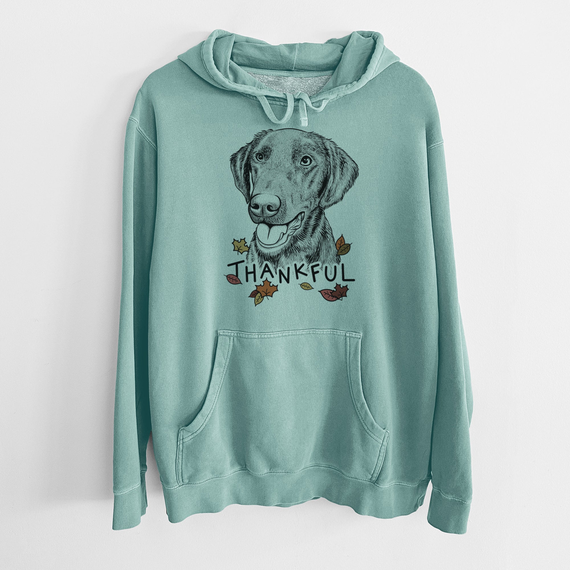 Thankful Onyx the Labrador Retriever - Unisex Pigment Dyed Hoodie
