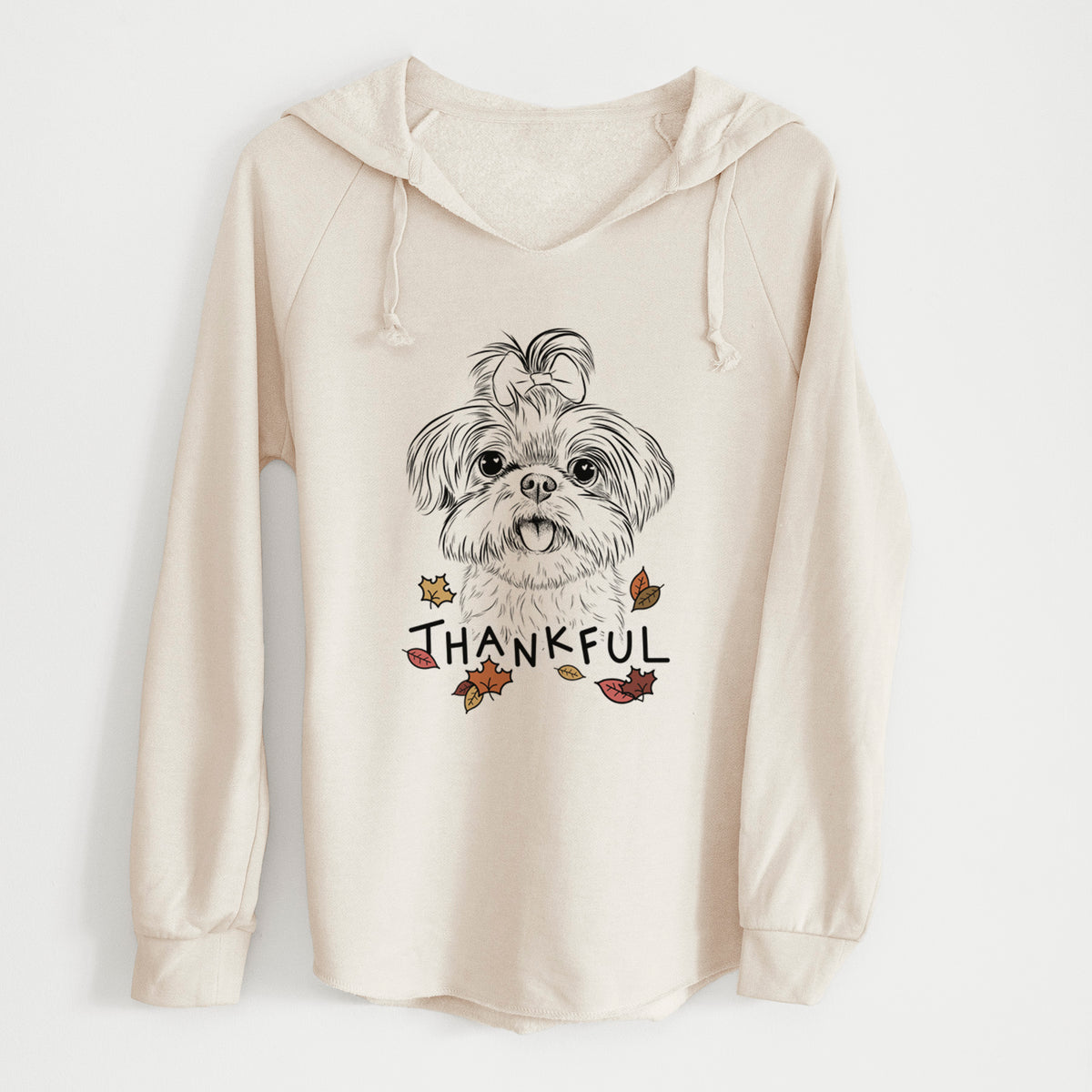 Thankful Pebbles the Shorkie - Cali Wave Hooded Sweatshirt