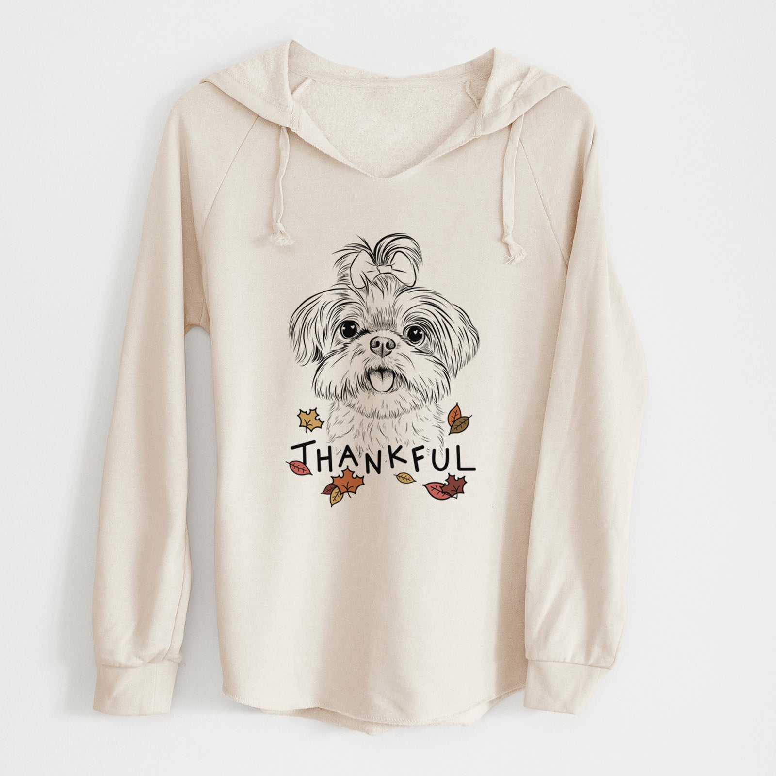 Thankful Pebbles the Shorkie - Cali Wave Hooded Sweatshirt