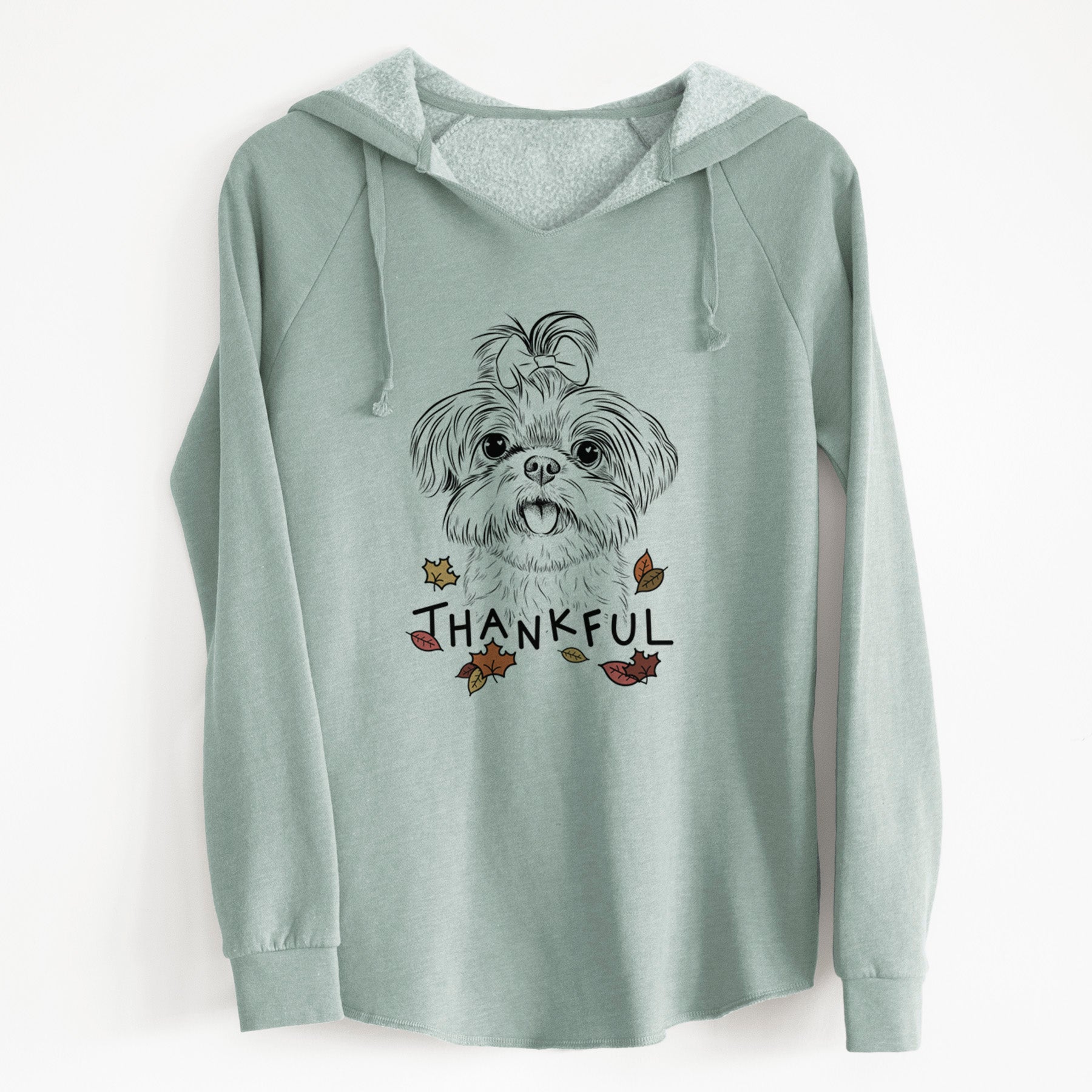 Thankful Pebbles the Shorkie - Cali Wave Hooded Sweatshirt