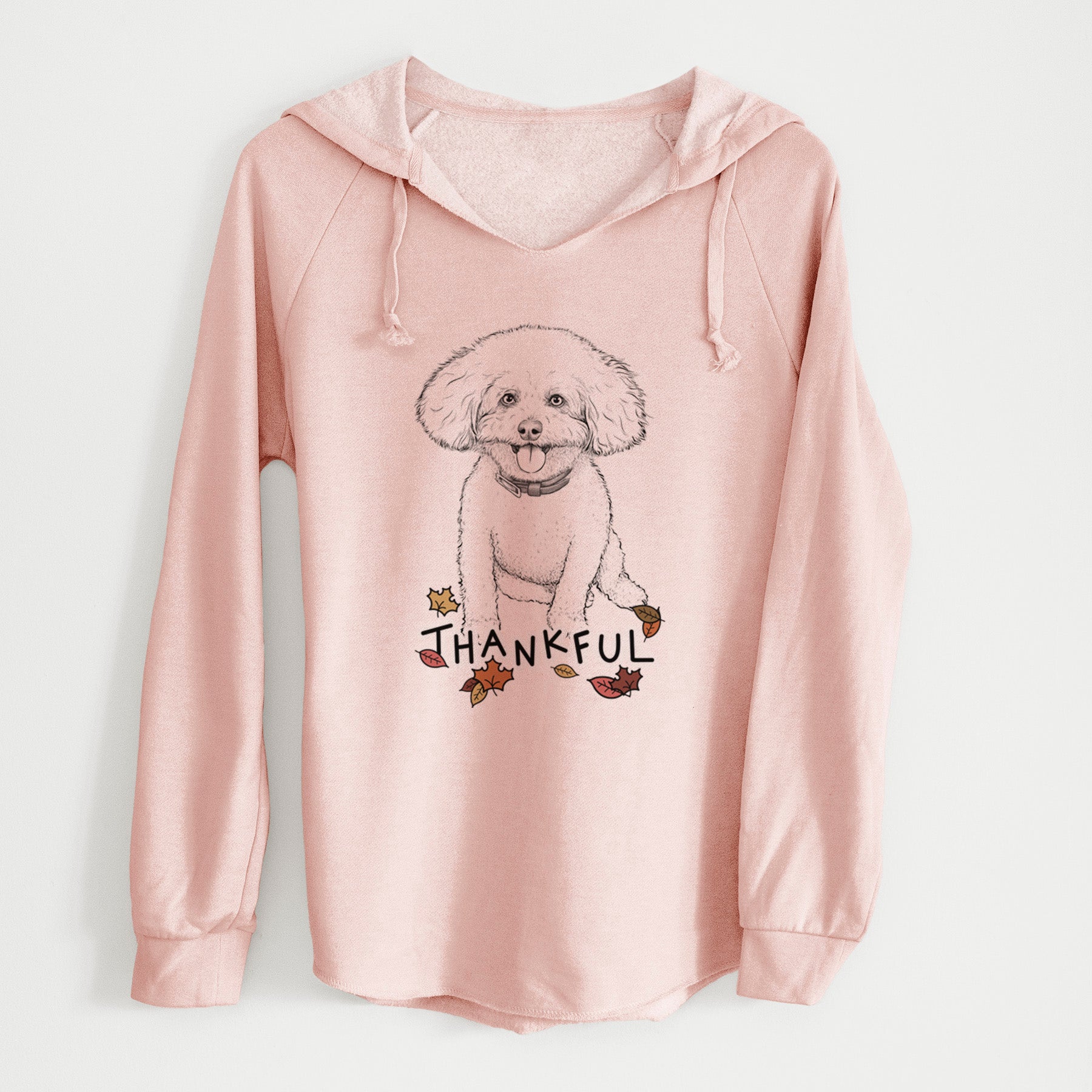 Thankful Peyton the Bichon Frise - Cali Wave Hooded Sweatshirt