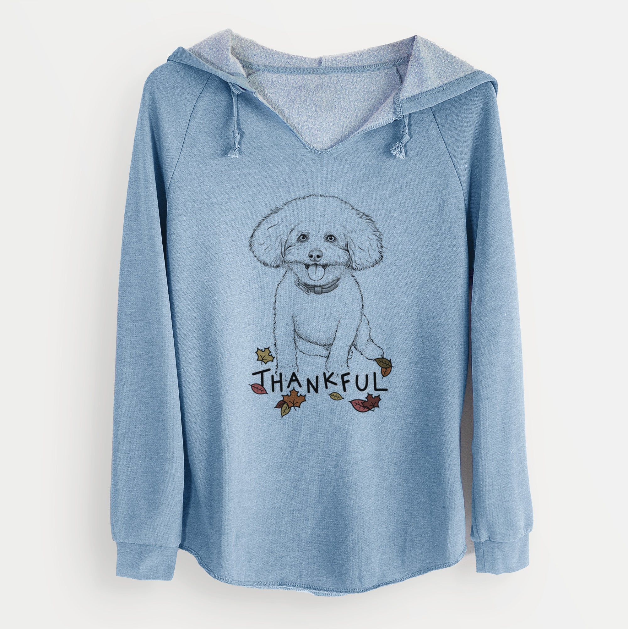 Thankful Peyton the Bichon Frise - Cali Wave Hooded Sweatshirt