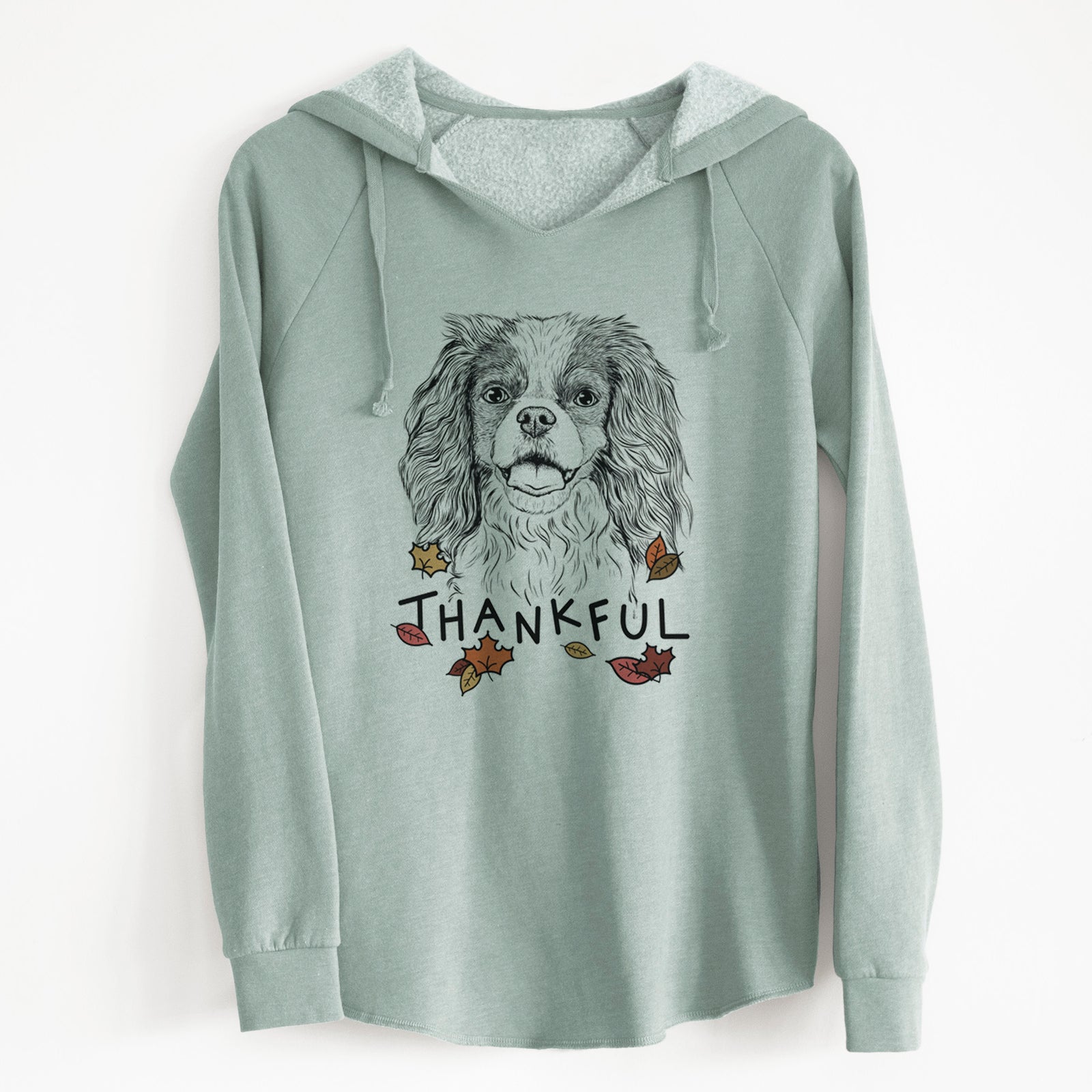 Thankful Poppy the Cavalier King Charles Spaniel - Cali Wave Hooded Sweatshirt
