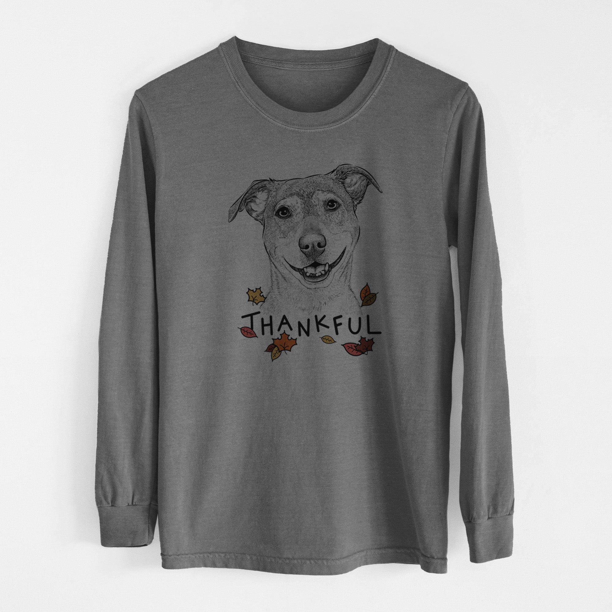 Thankful Reese the Mountain Cur - Men's Heavyweight 100% Cotton Long Sleeve