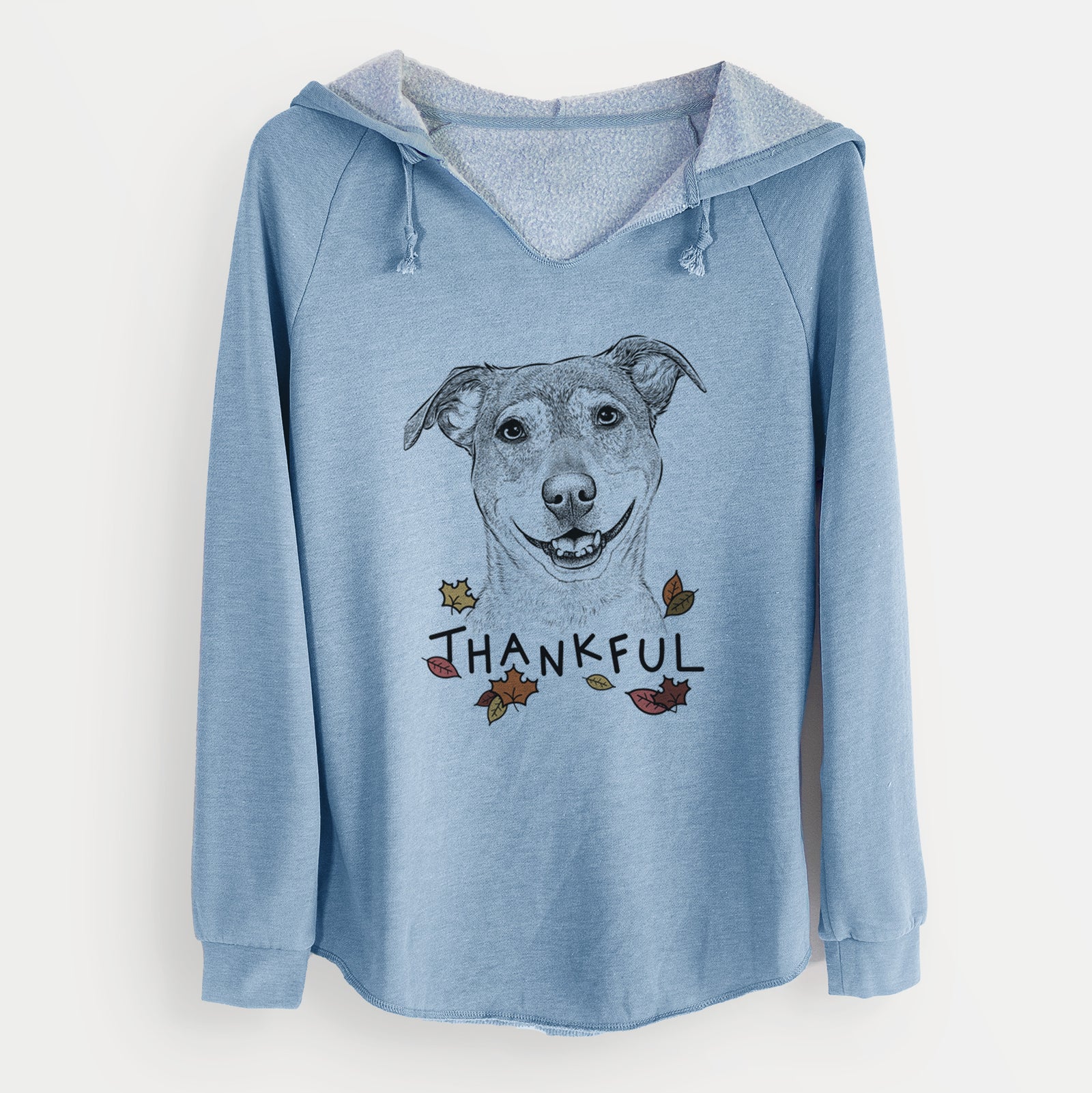 Thankful Reese the Mountain Cur - Cali Wave Hooded Sweatshirt