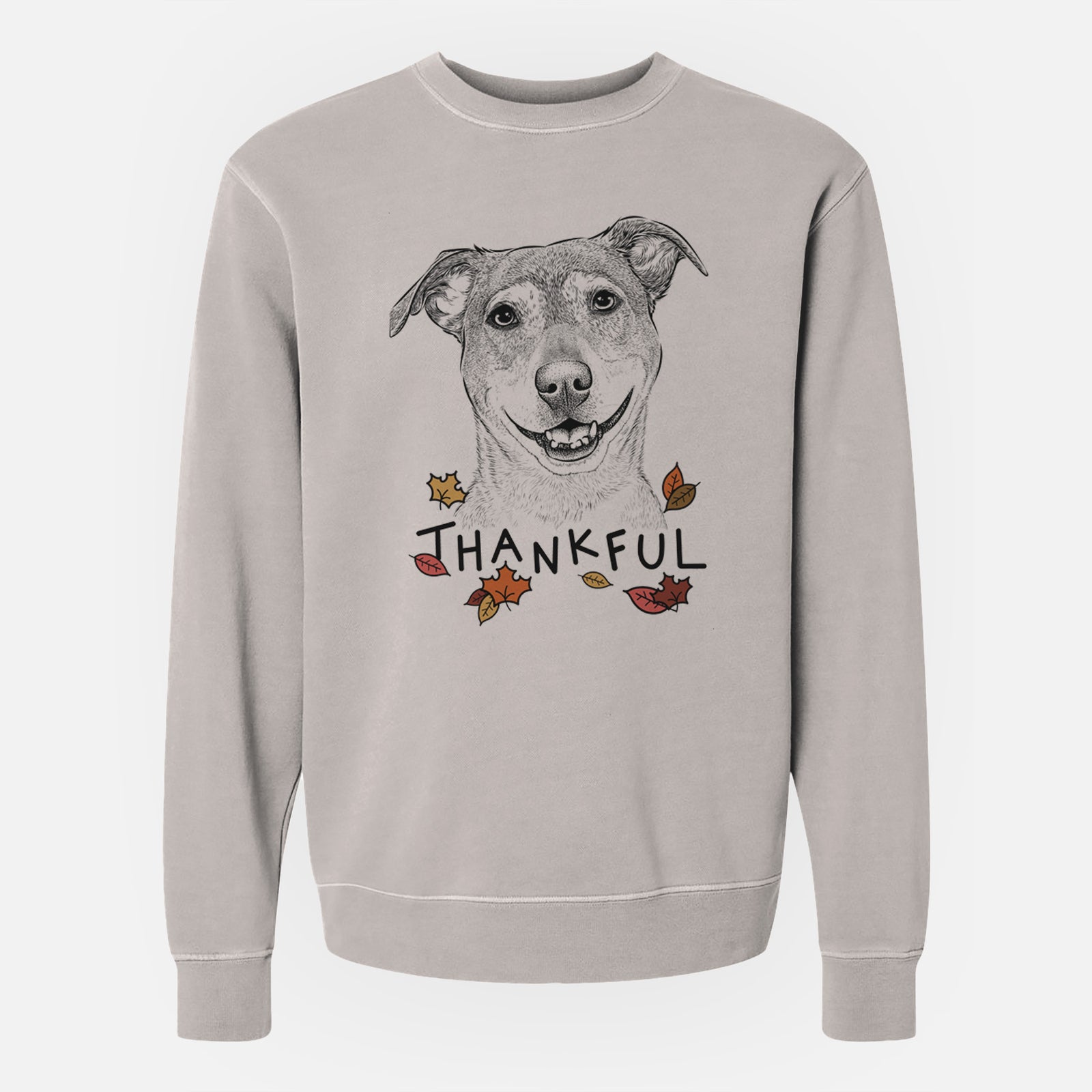 Thankful Reese the Mountain Cur - Unisex Pigment Dyed Crew Sweatshirt