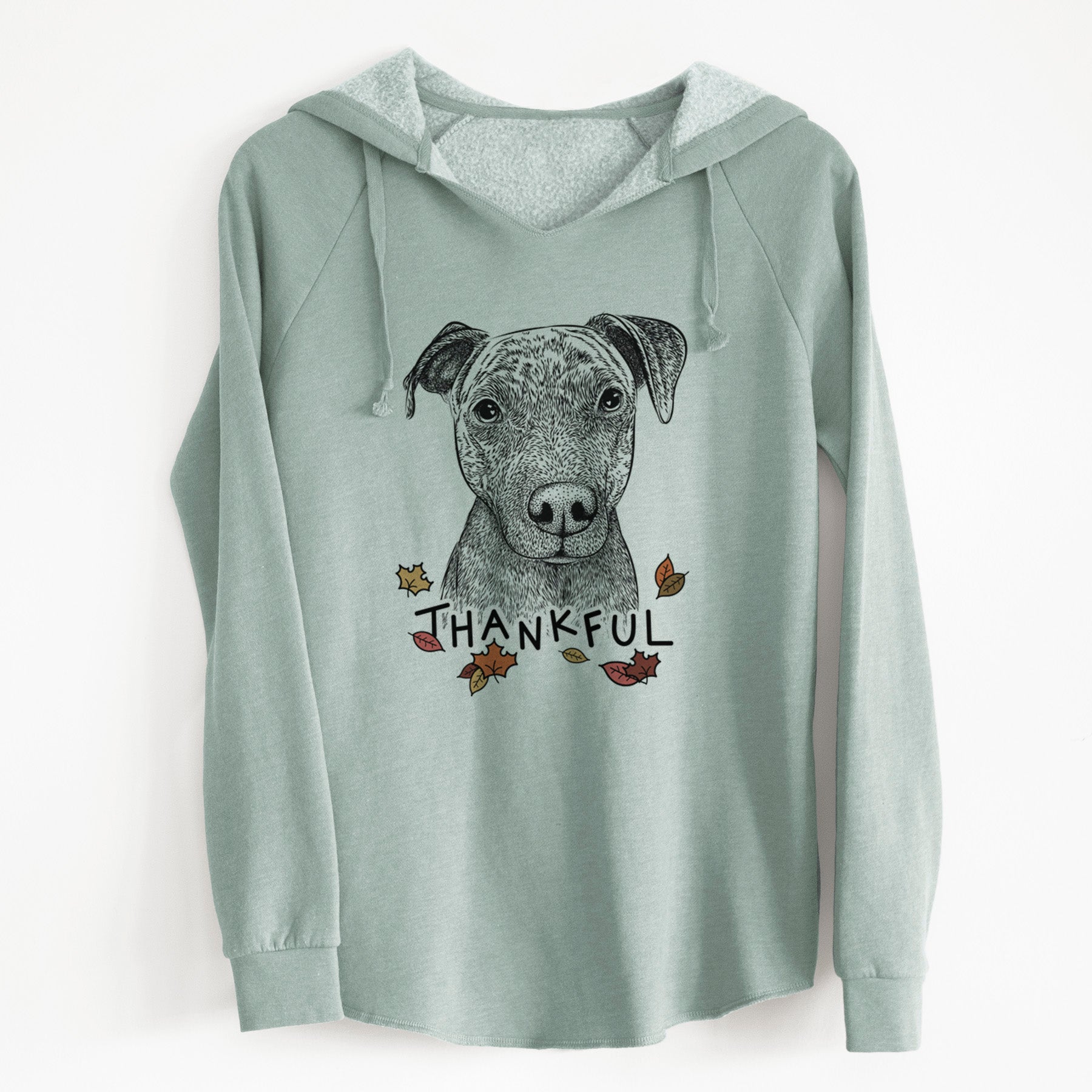 Thankful Reeses the Pitbull - Cali Wave Hooded Sweatshirt