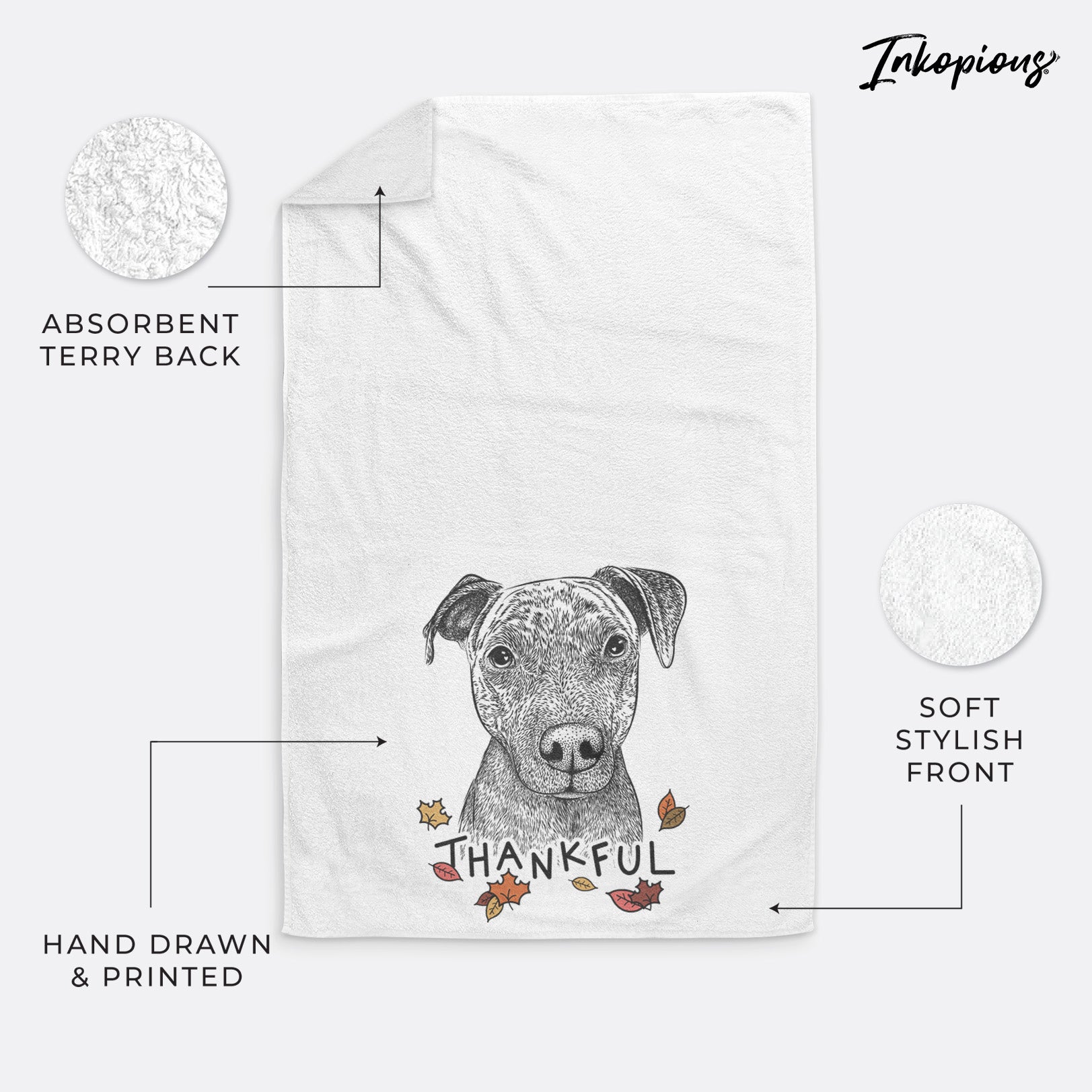 Reeses the Pitbull Premium Hand Towel