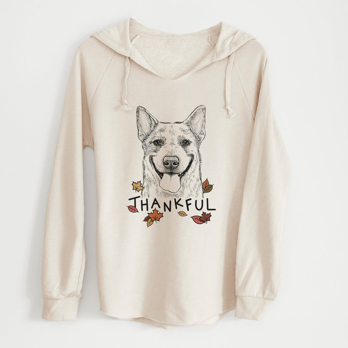 Thankful Rio the Australian Cattle Dog - Cali Wave Hooded Sweatshirt