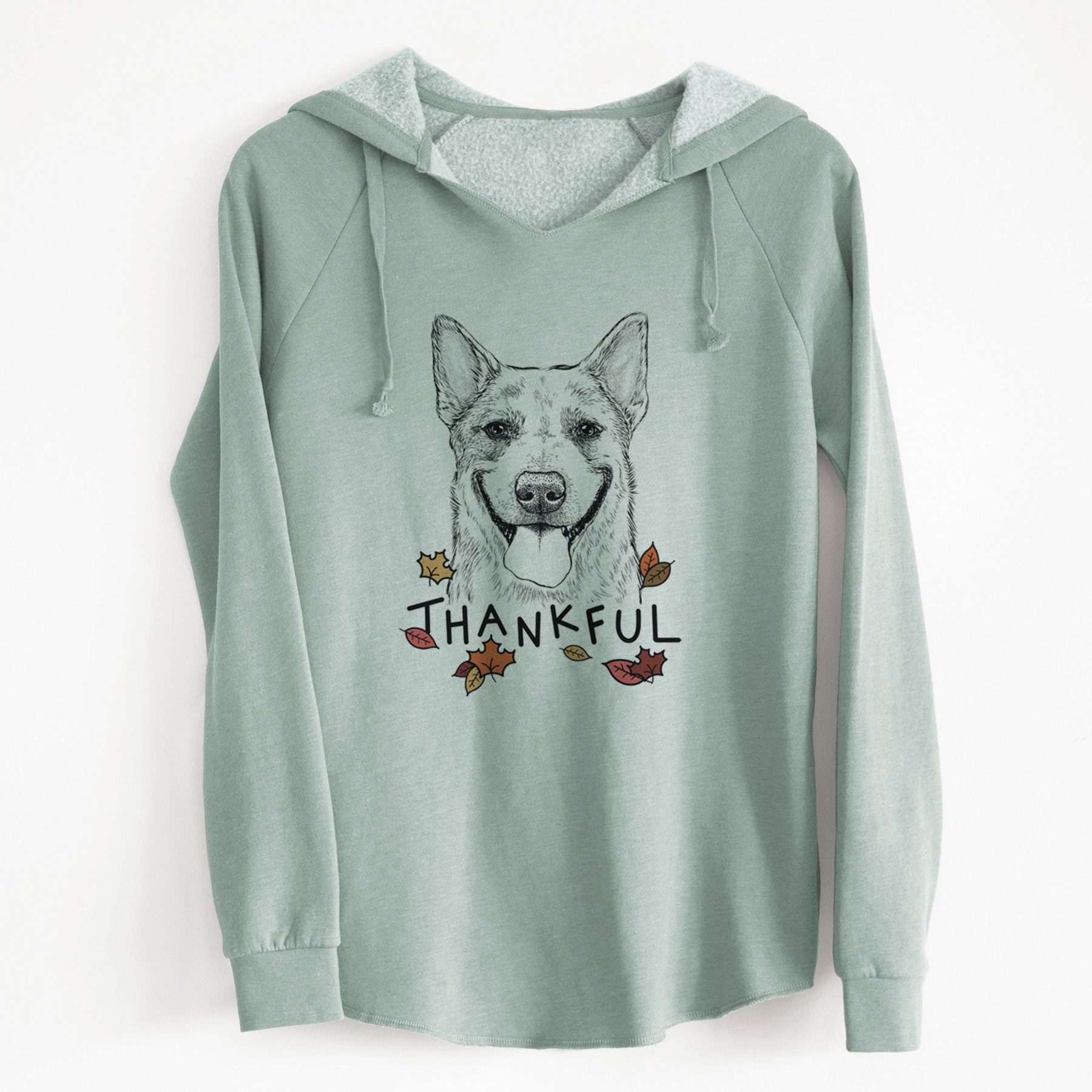 Thankful Rio the Australian Cattle Dog - Cali Wave Hooded Sweatshirt