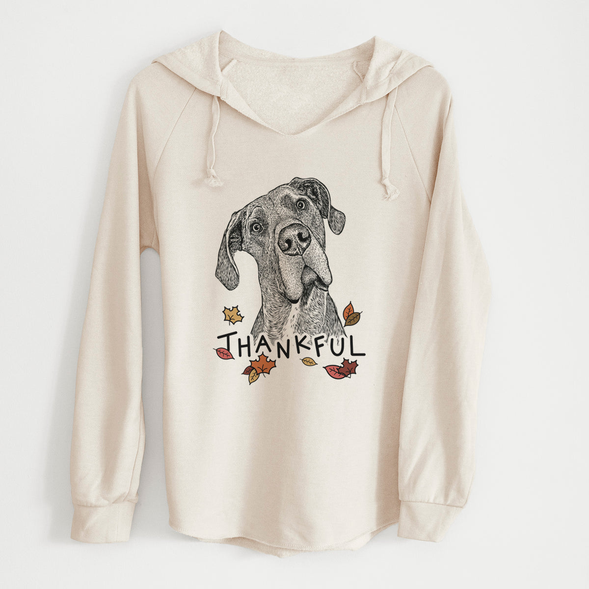 Thankful River the Great Dane - Cali Wave Hooded Sweatshirt