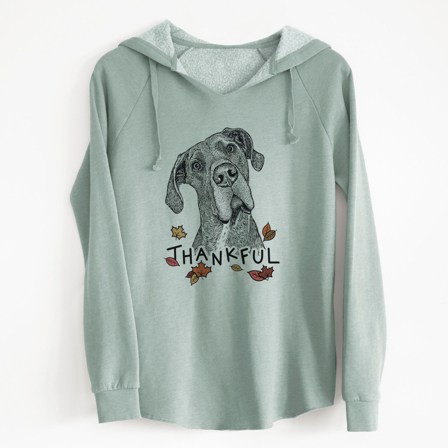 Thankful River the Great Dane - Cali Wave Hooded Sweatshirt