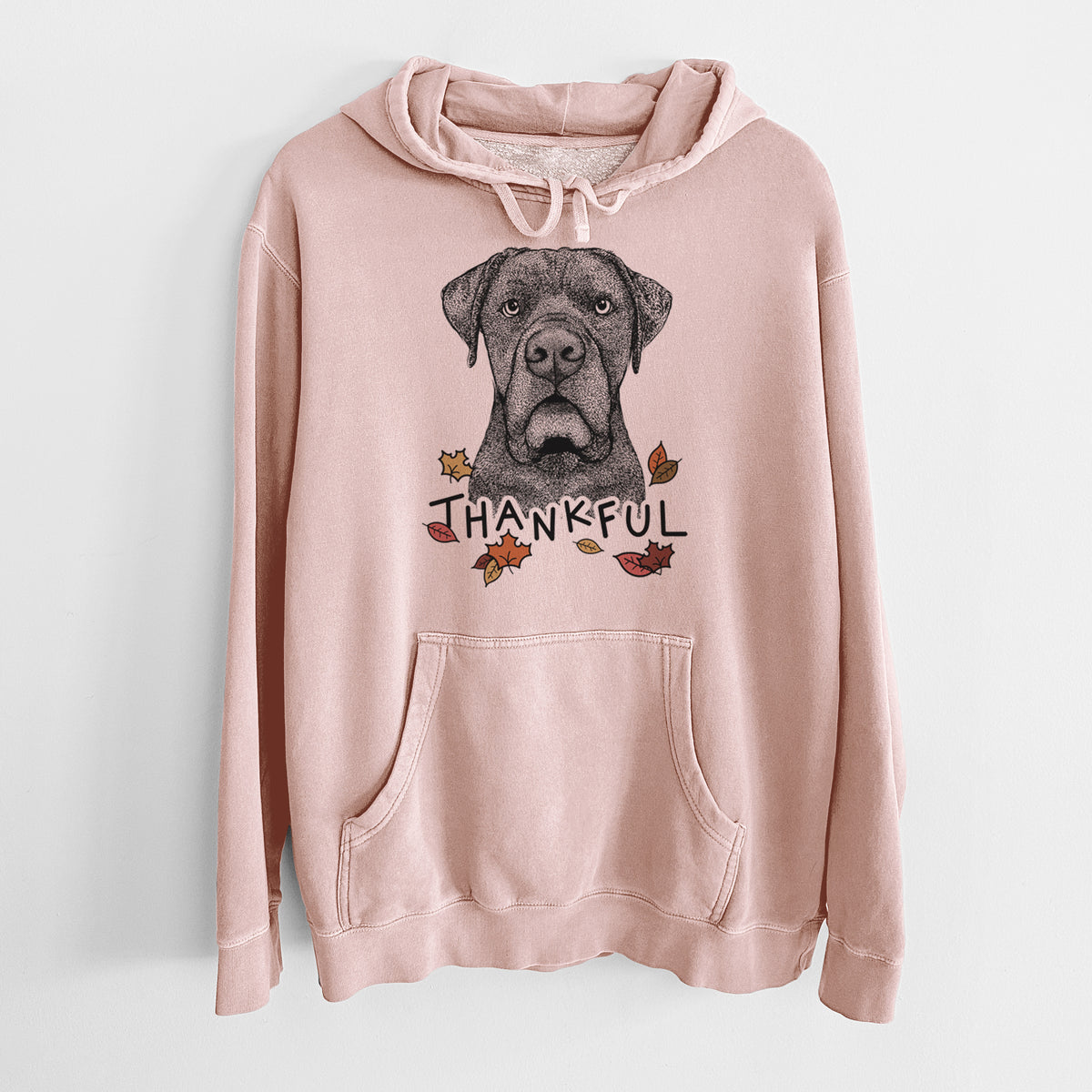 Thankful Rocco the Cane Corso - Unisex Pigment Dyed Hoodie