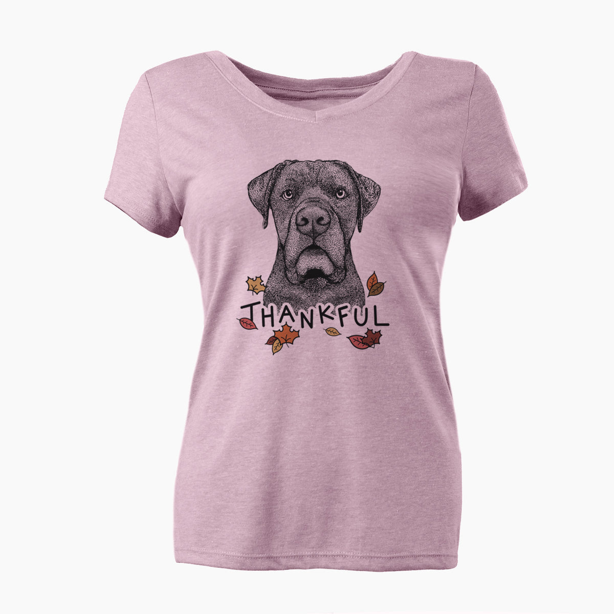Thankful Rocco the Cane Corso - Women's V-neck Shirt