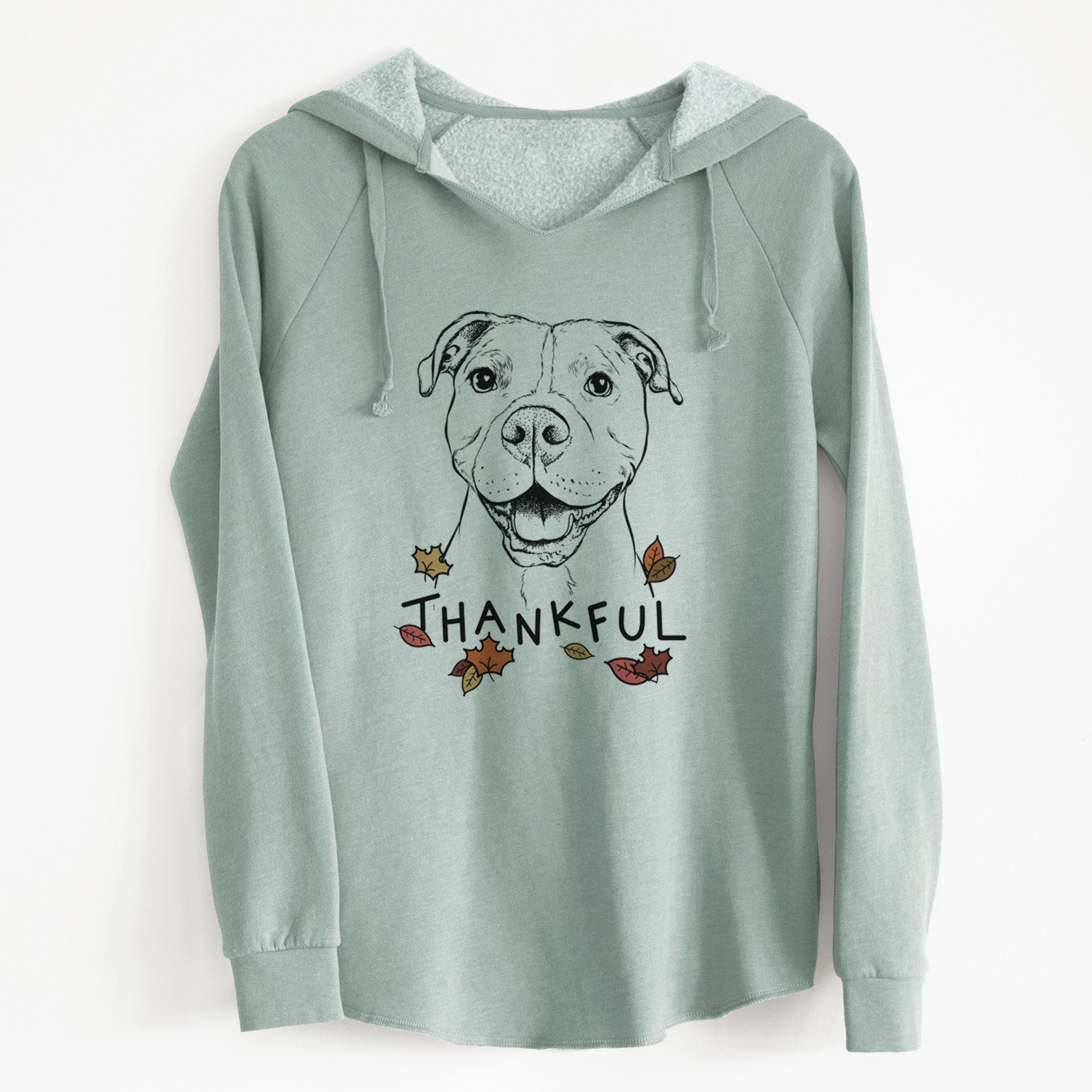 Thankful Roscoe the Pitbull - Cali Wave Hooded Sweatshirt