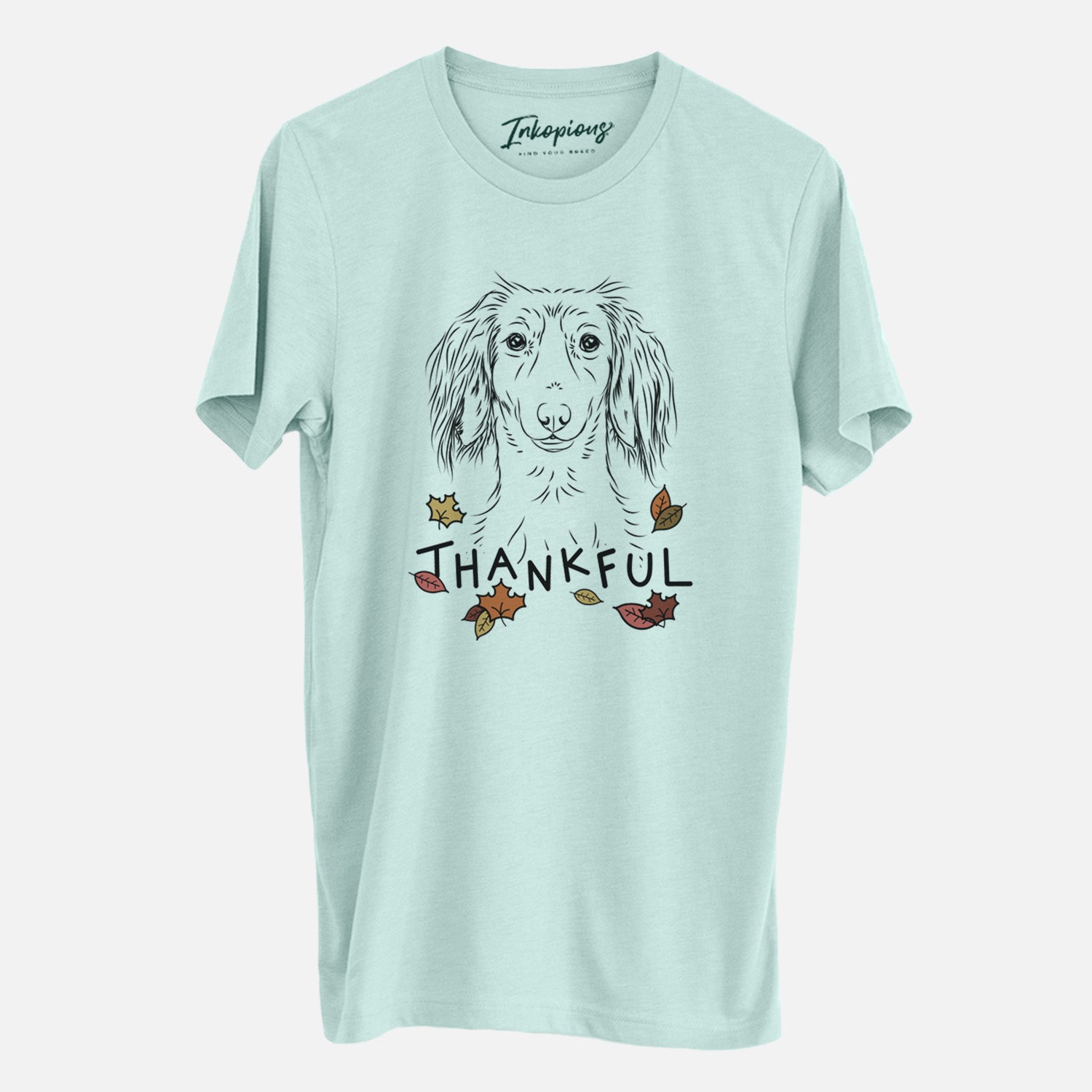 Thankful Roux the Long Haired Dachshund - Unisex Crewneck