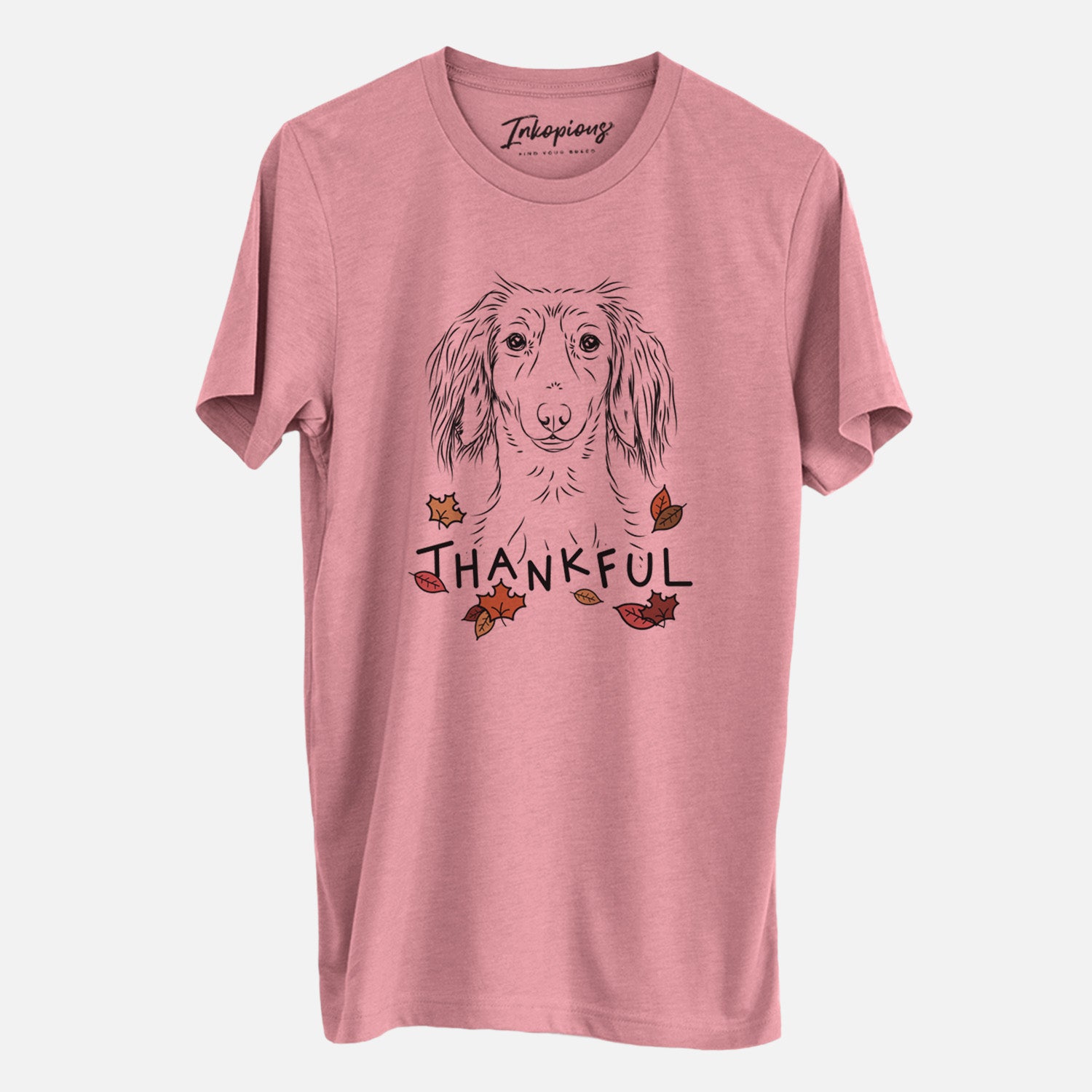 Thankful Roux the Long Haired Dachshund - Unisex Crewneck