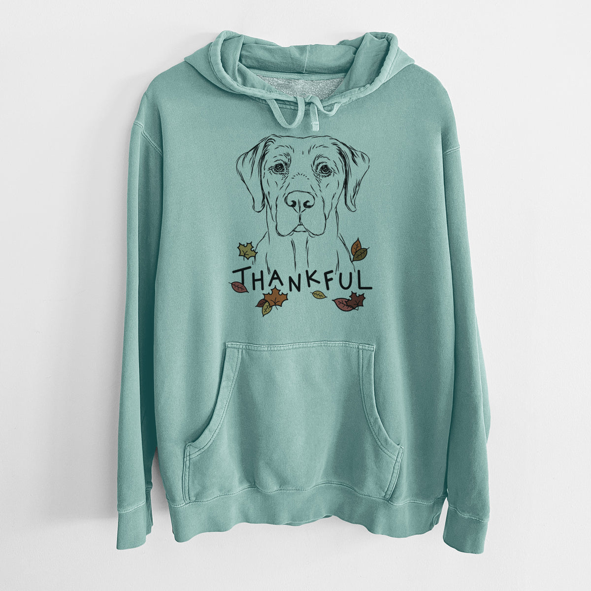 Thankful Rowdy the Labrador Retriever - Unisex Pigment Dyed Hoodie