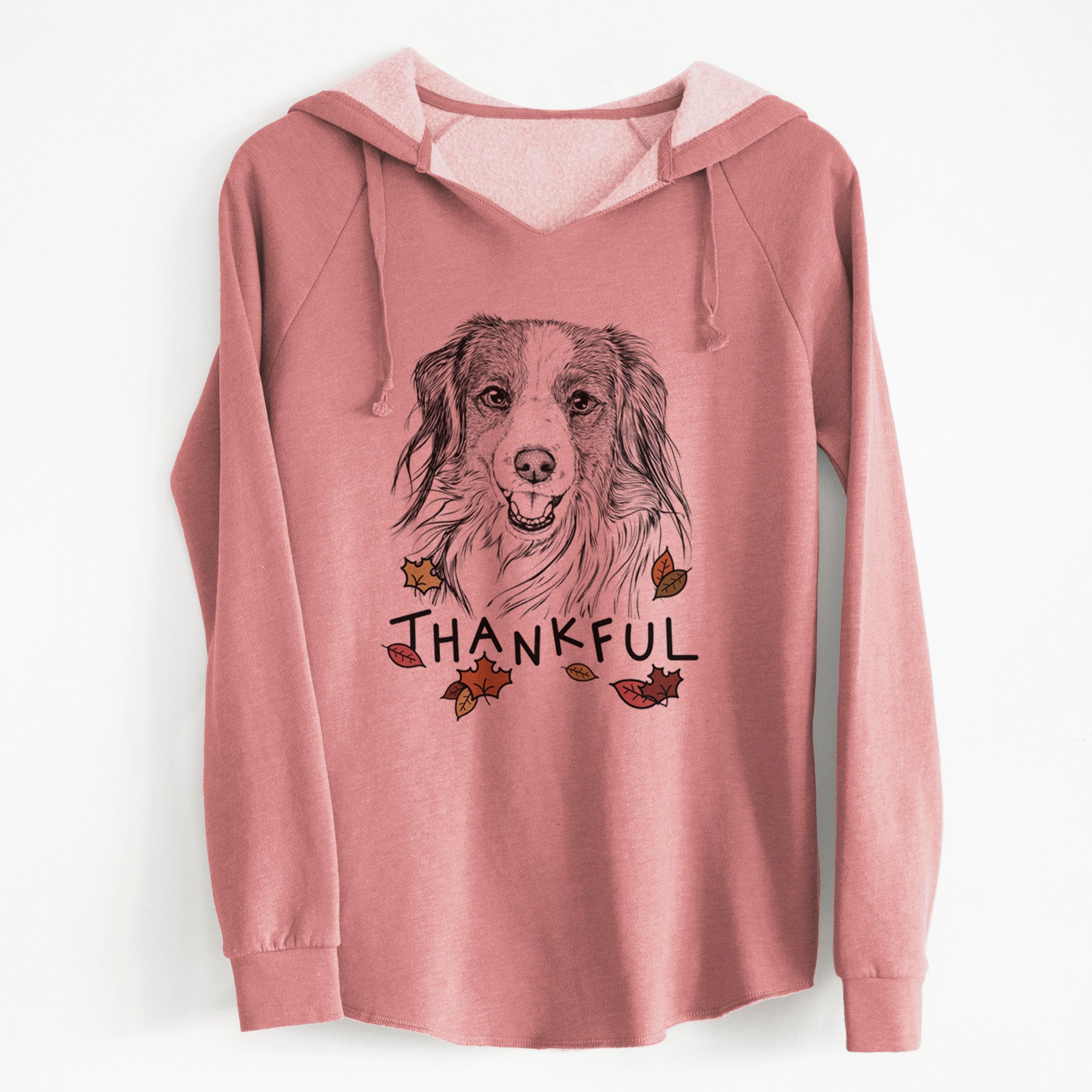 Thankful Rutger the Nederlandse Kooikerhondje - Cali Wave Hooded Sweatshirt