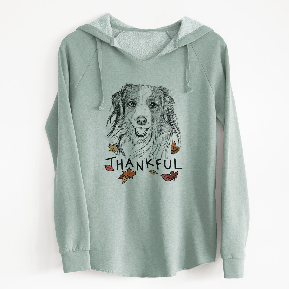 Thankful Rutger the Nederlandse Kooikerhondje - Cali Wave Hooded Sweatshirt