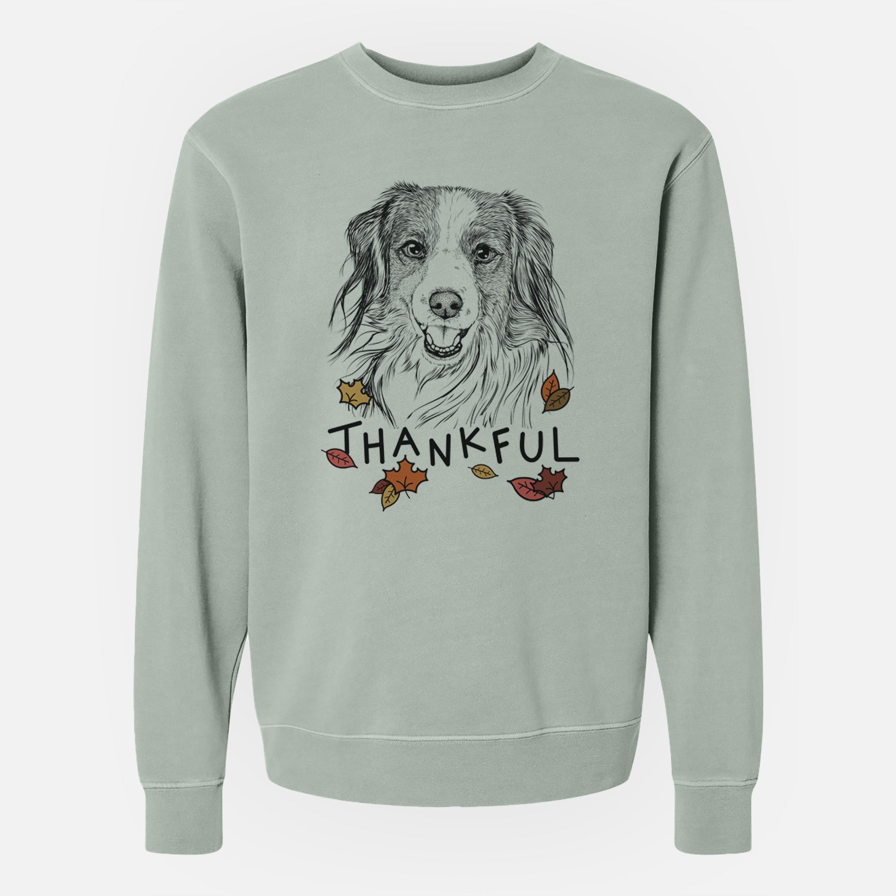 Thankful Rutger the Nederlandse Kooikerhondje - Unisex Pigment Dyed Crew Sweatshirt