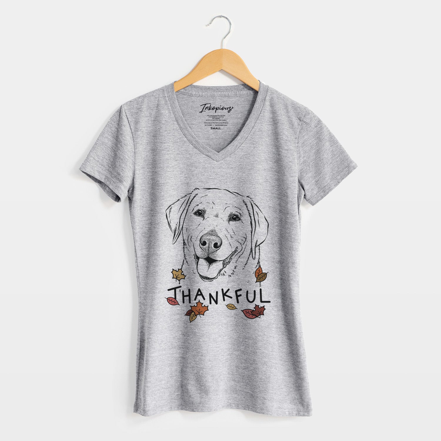 Thankful Sanford the Labrador Retriever - Women's V-neck Shirt
