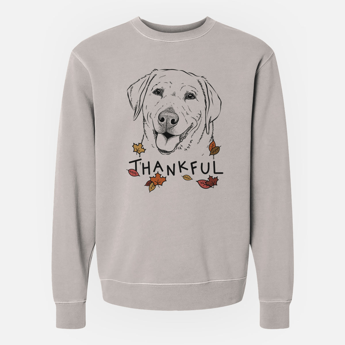 Thankful Sanford the Labrador Retriever - Unisex Pigment Dyed Crew Sweatshirt