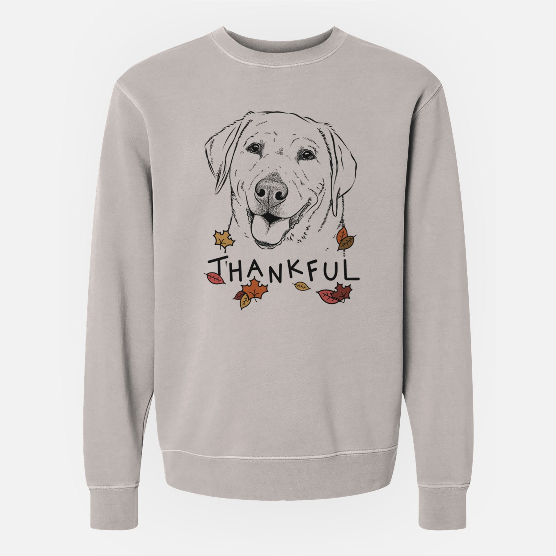 Thankful Sanford the Labrador Retriever - Unisex Pigment Dyed Crew Sweatshirt