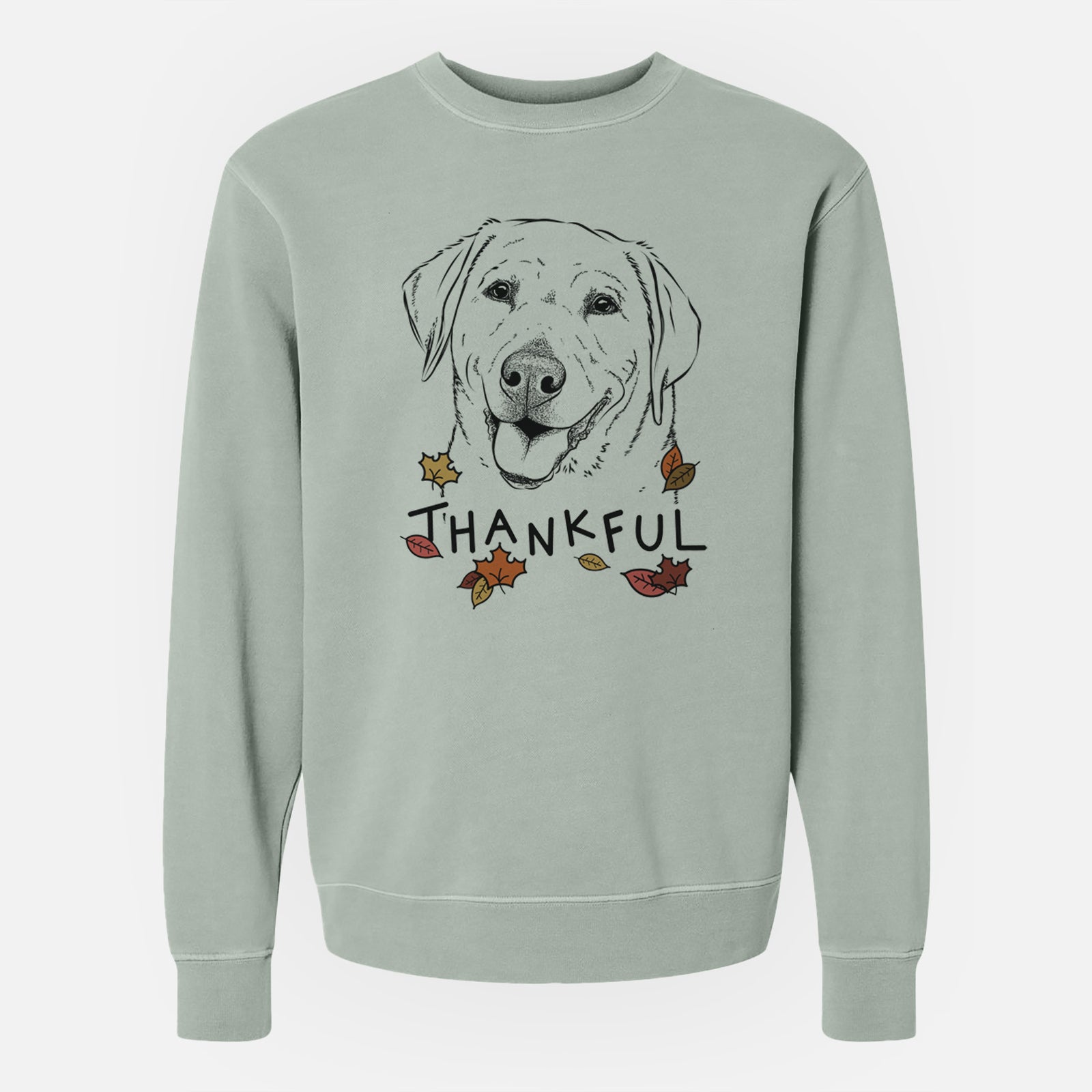 Thankful Sanford the Labrador Retriever - Unisex Pigment Dyed Crew Sweatshirt