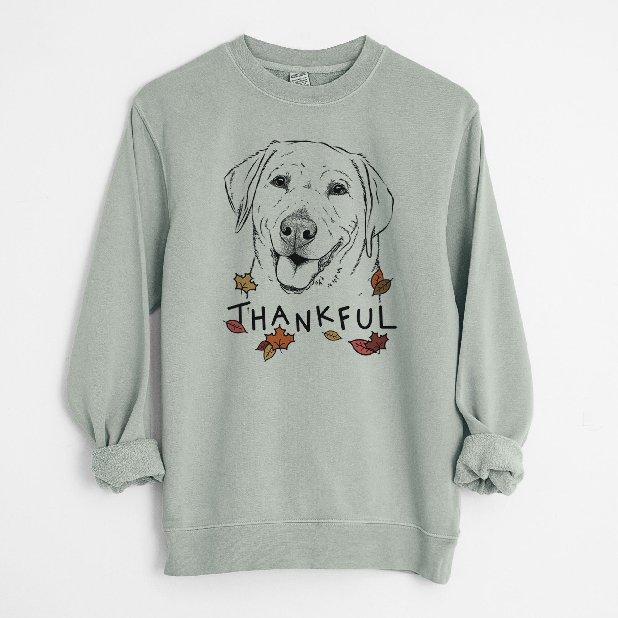 Thankful Sanford the Labrador Retriever - Unisex Pigment Dyed Crew Sweatshirt