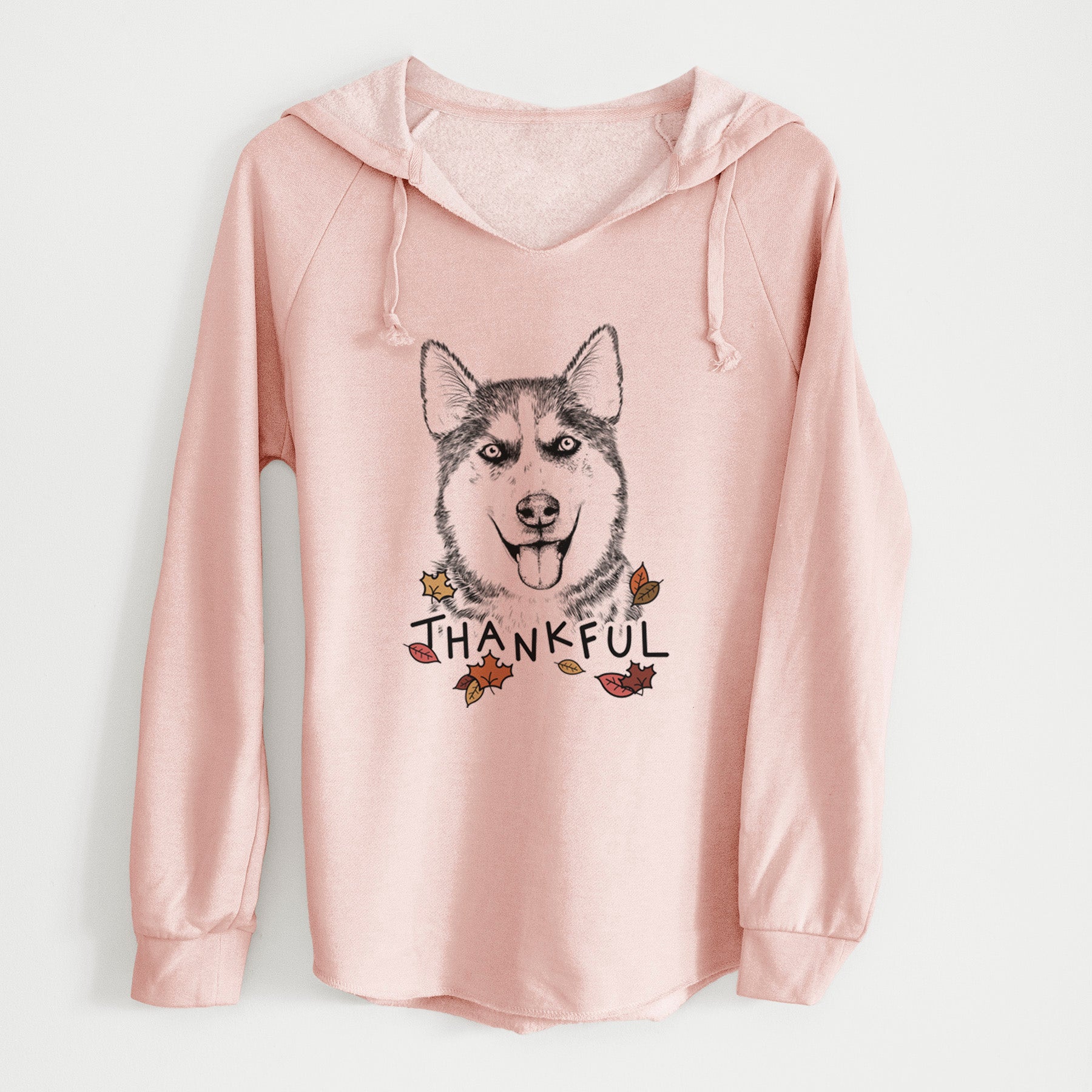 Thankful Sesi the Siberian Husky - Cali Wave Hooded Sweatshirt