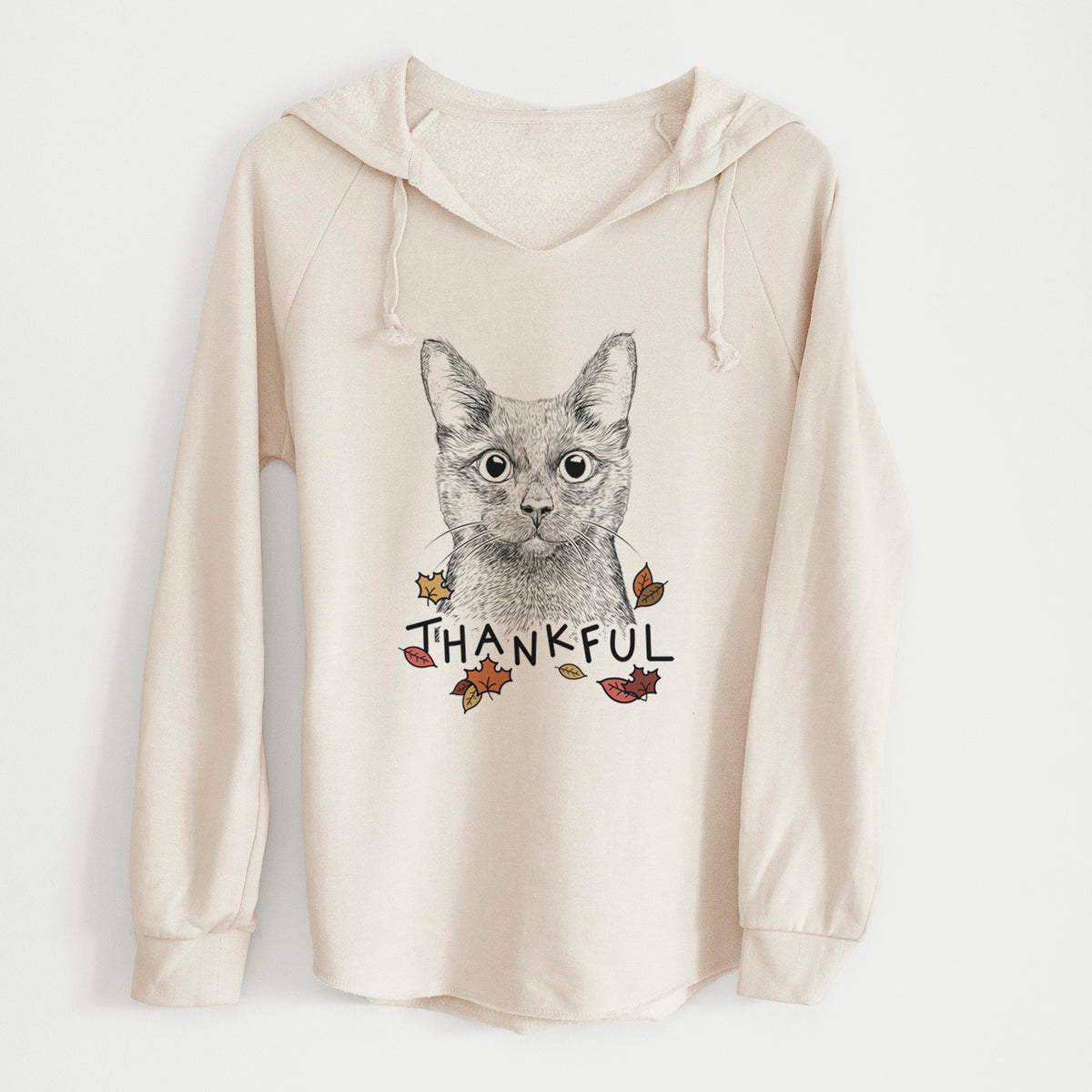 Thankful Shadow the Black Cat - Cali Wave Hooded Sweatshirt