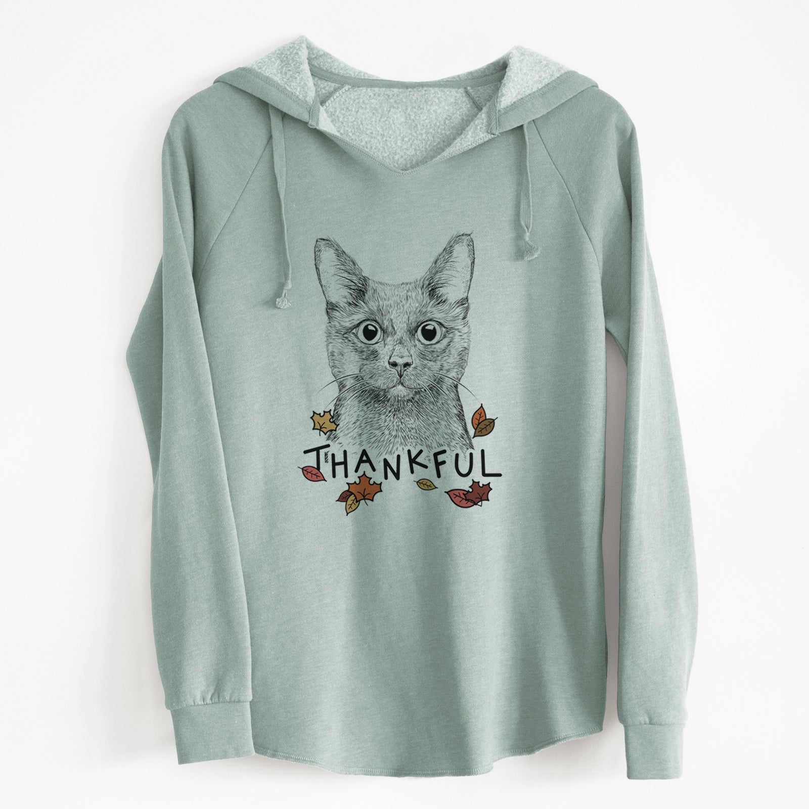 Thankful Shadow the Black Cat - Cali Wave Hooded Sweatshirt