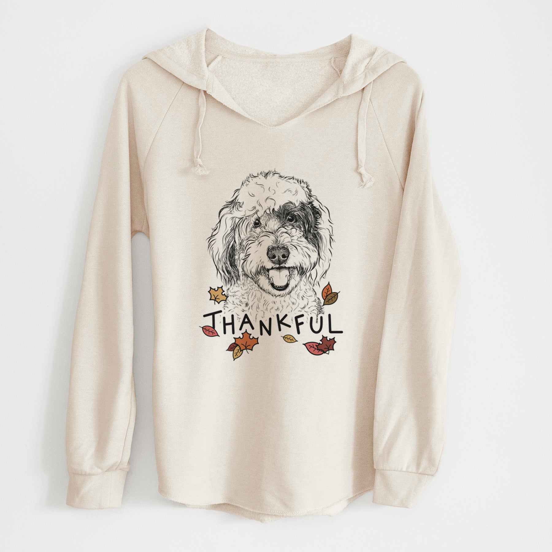 Thankful Sherlock the Sheepadoodle - Cali Wave Hooded Sweatshirt