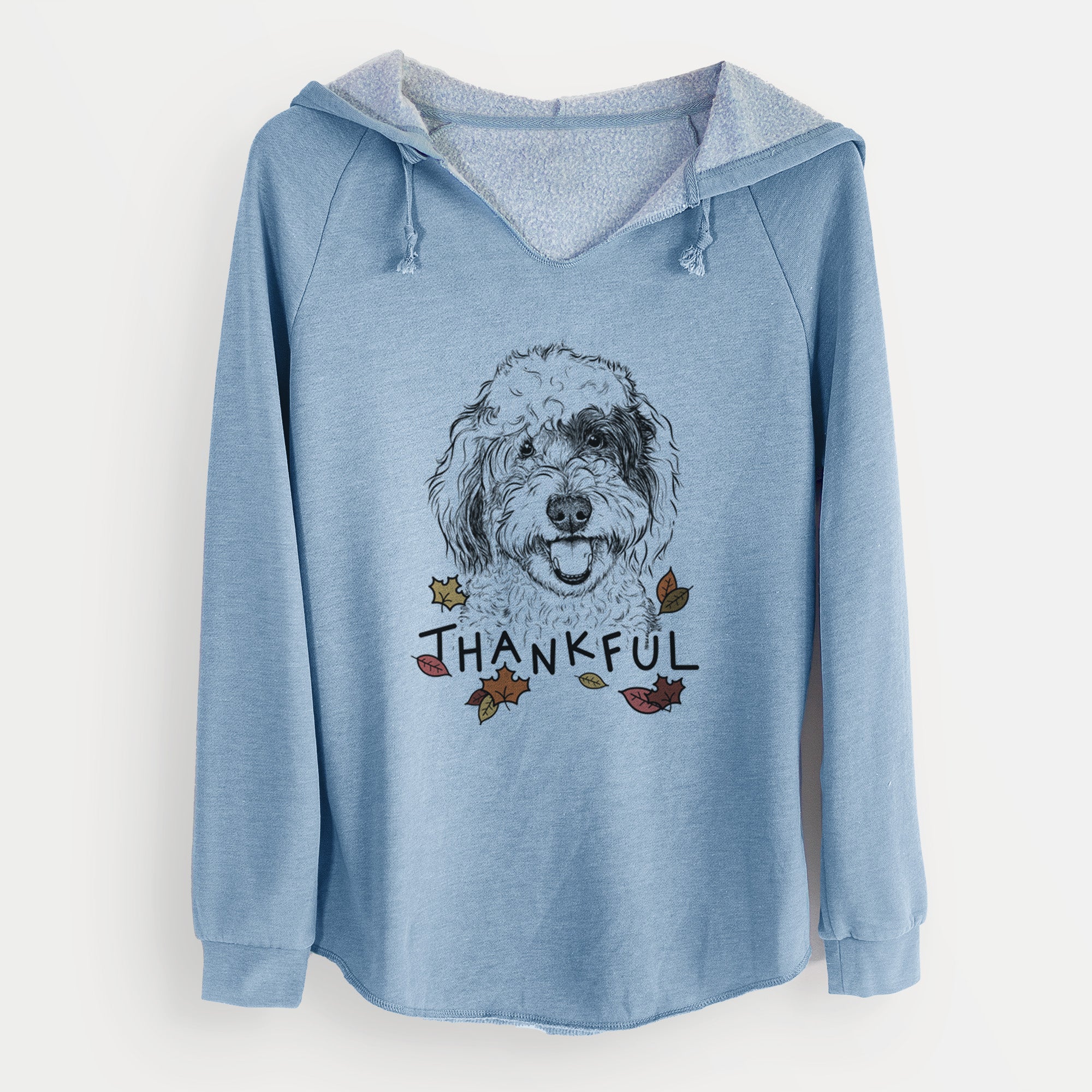 Thankful Sherlock the Sheepadoodle - Cali Wave Hooded Sweatshirt