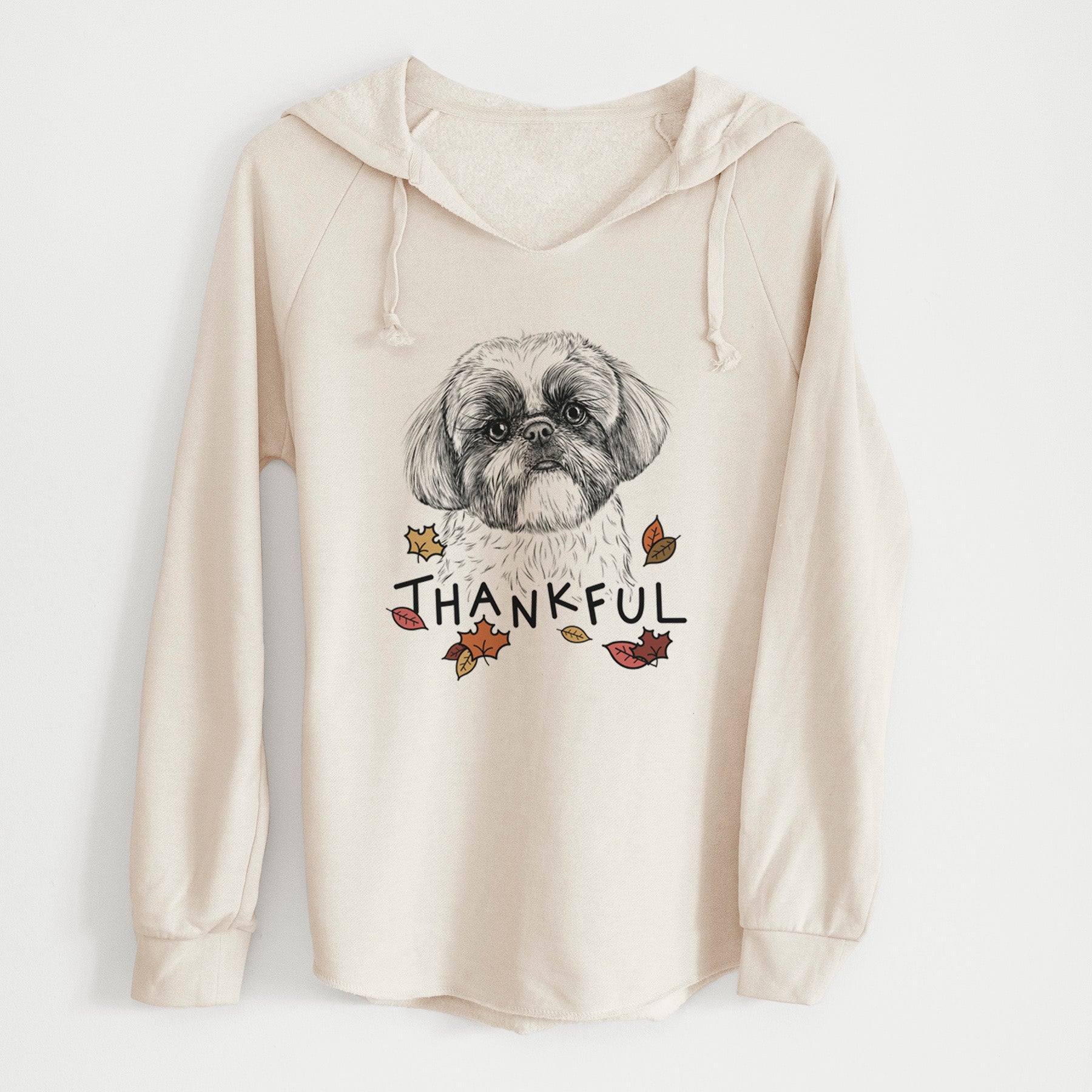 Thankful Simon the Shih Tzu - Cali Wave Hooded Sweatshirt