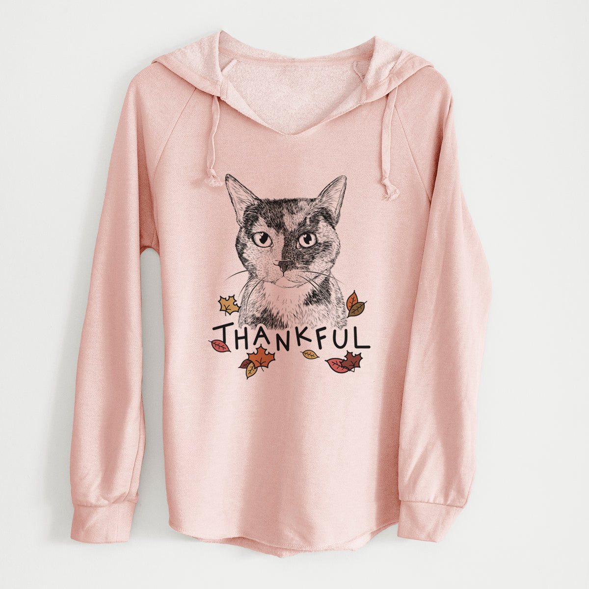Thankful Spooky Kitty the Tortoiseshell Cat - Cali Wave Hooded Sweatshirt