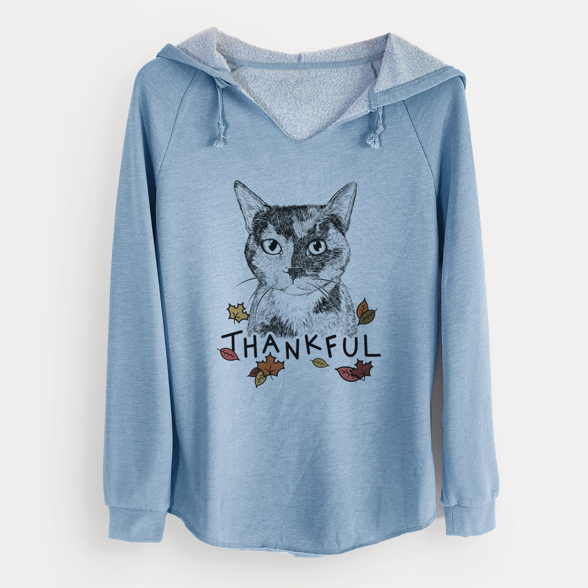 Thankful Spooky Kitty the Tortoiseshell Cat - Cali Wave Hooded Sweatshirt