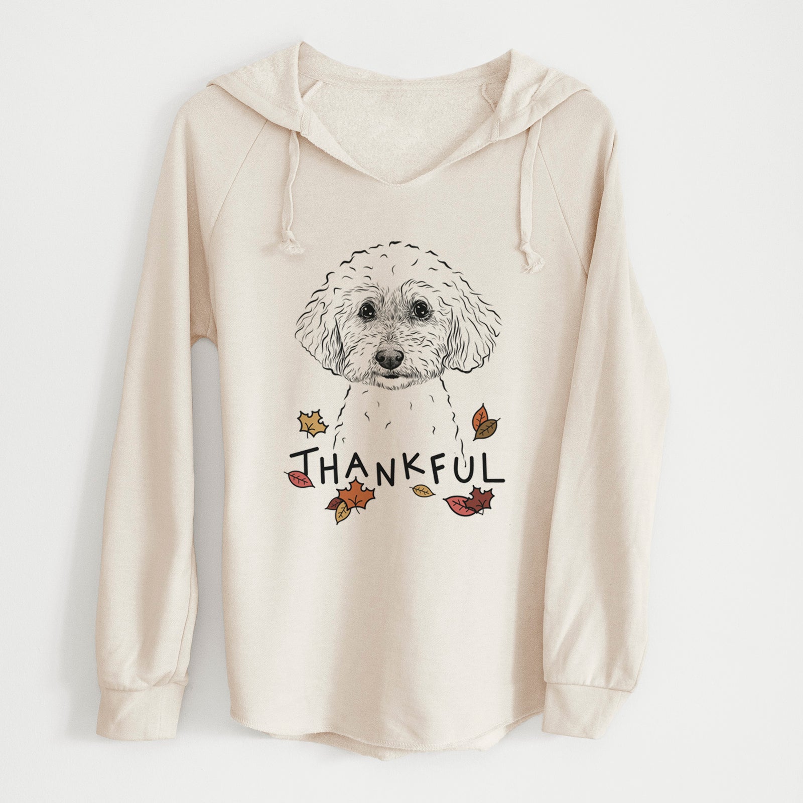 Thankful Stitch the Bichonpoo - Cali Wave Hooded Sweatshirt