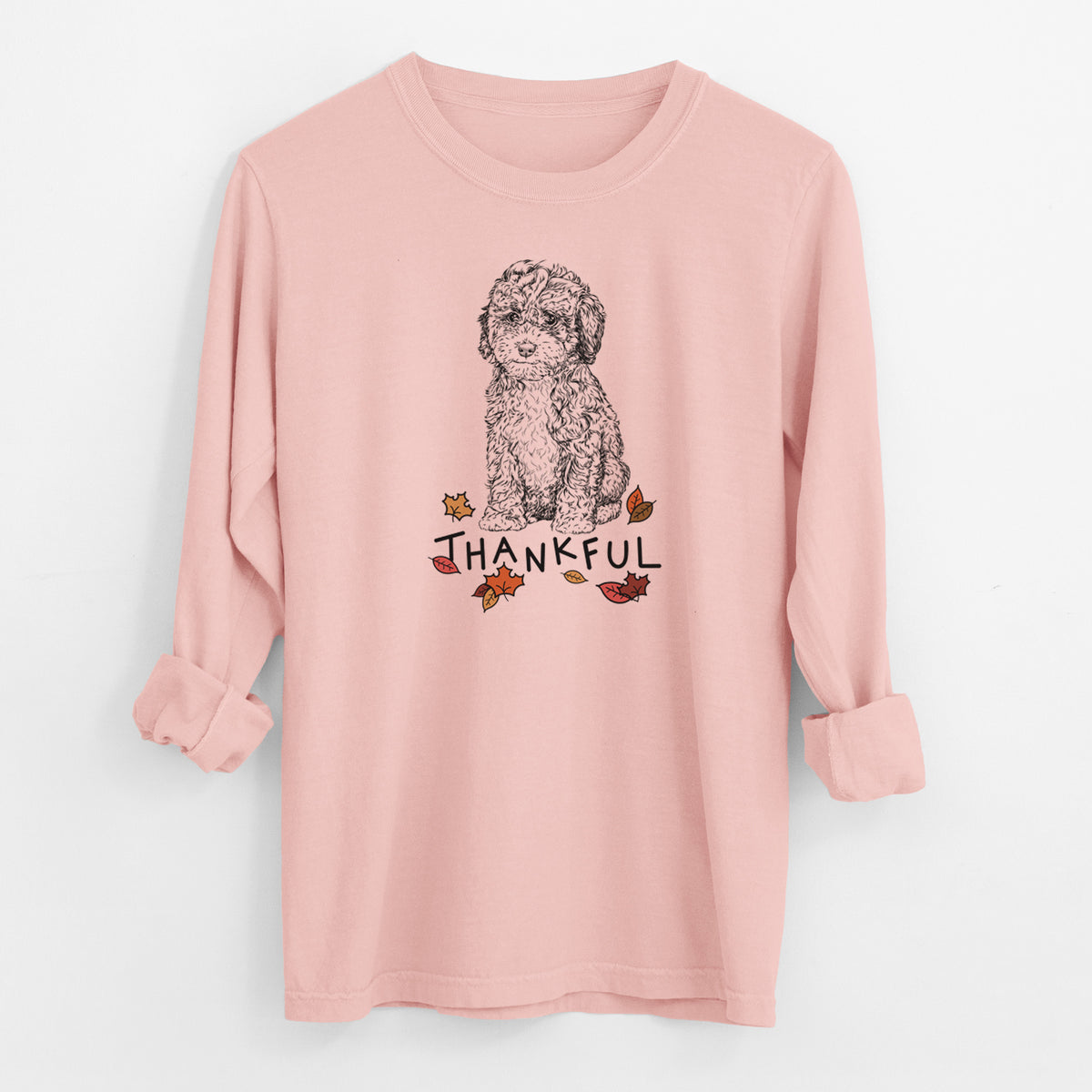 Thankful Sweet Tea the Mini Doodle - Men's Heavyweight 100% Cotton Long Sleeve