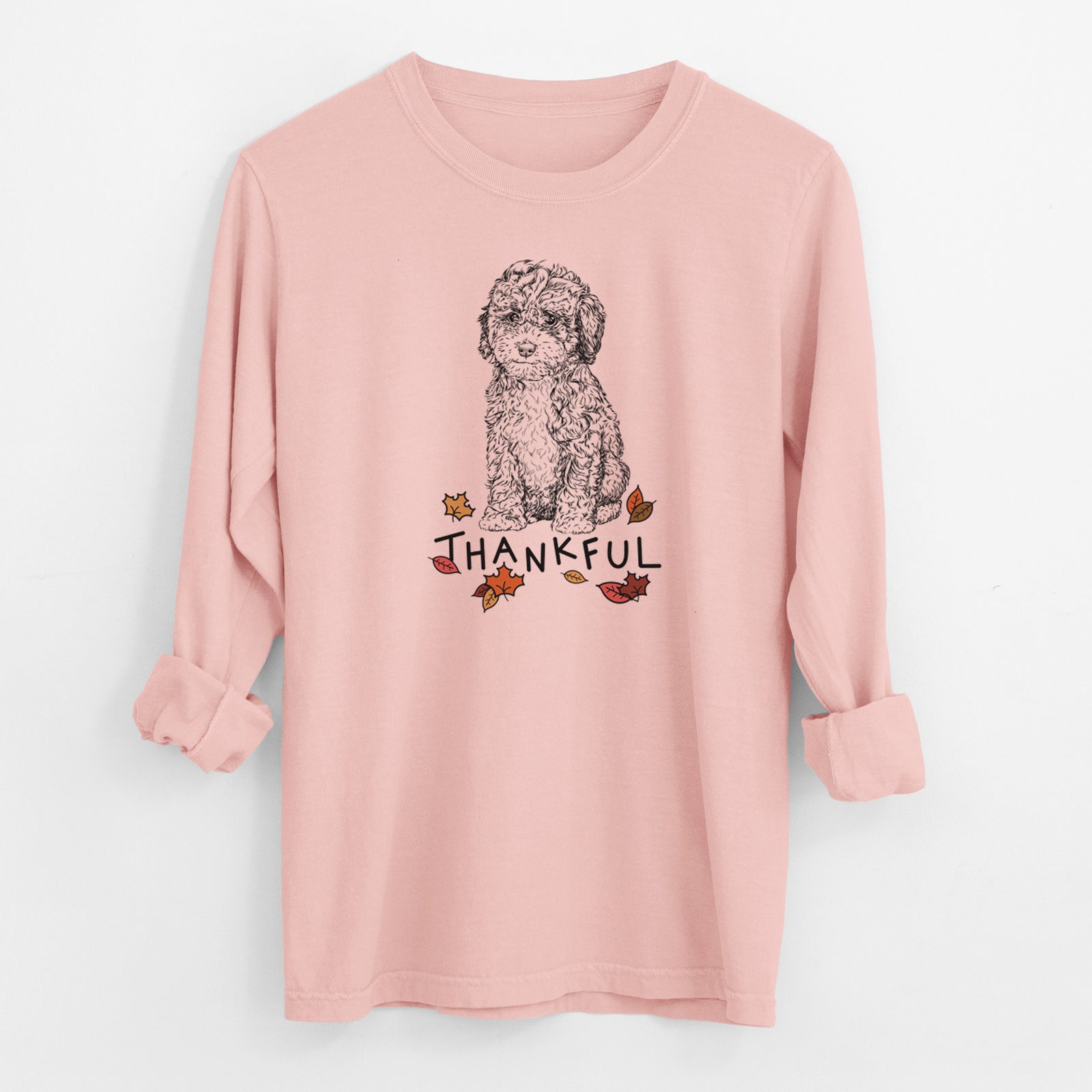 Thankful Sweet Tea the Mini Doodle - Men's Heavyweight 100% Cotton Long Sleeve