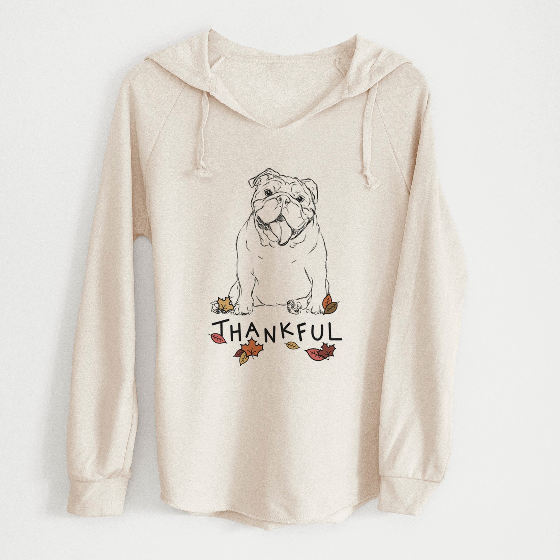 Thankful Tank the English Bulldog - Cali Wave Hooded Sweatshirt